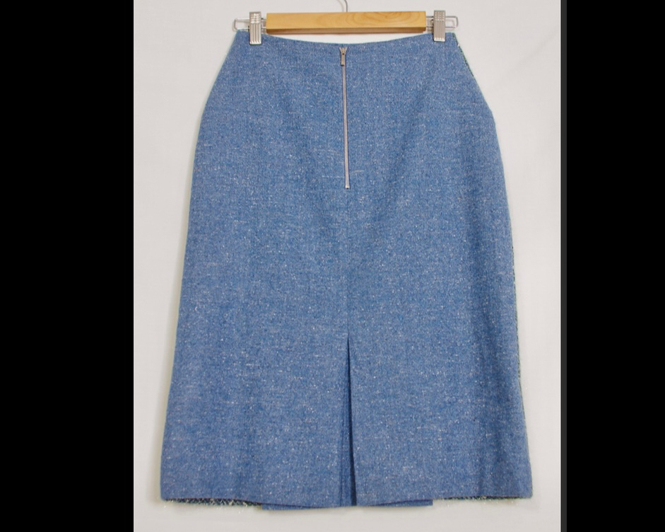 Jupe Richard Nicoll -34 - bleu chiné brillant vintage - Photo 1