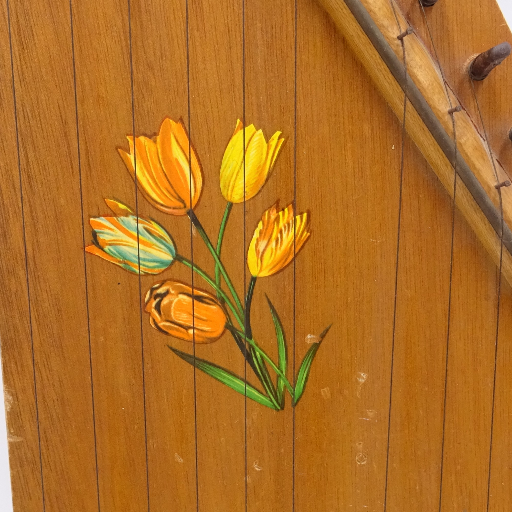 Ancienne cithare en bois vintage Bon état - Vue 5 - 
