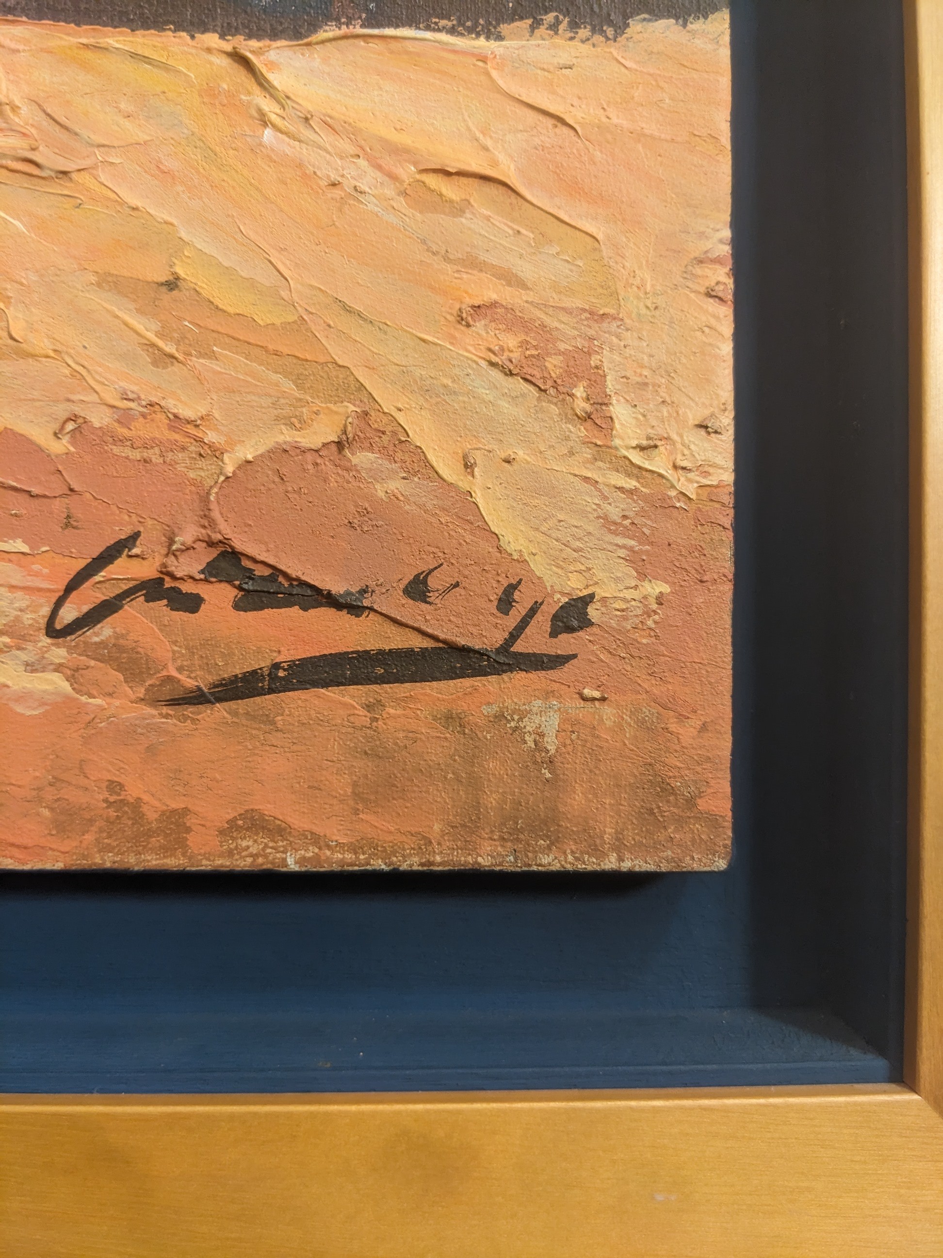 Tableau - huile sur toile scène de vie - Photo 2