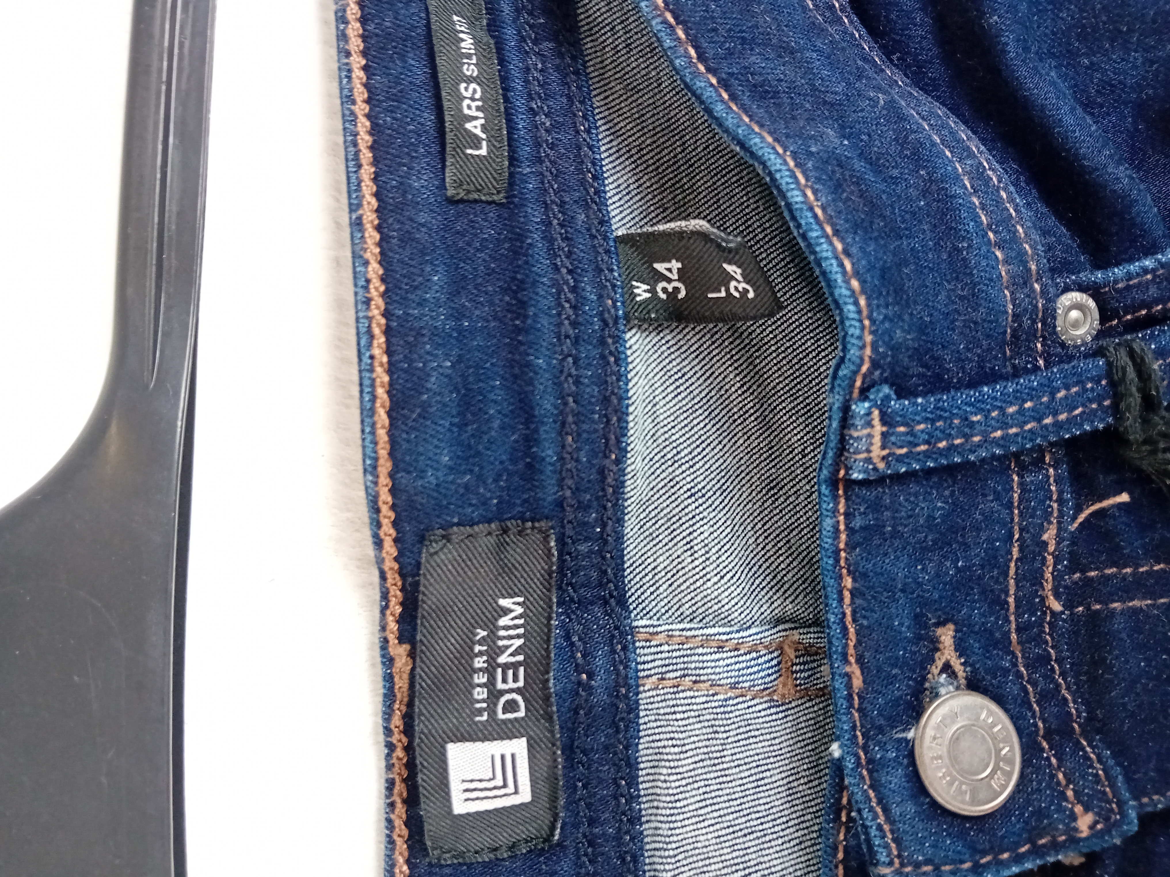 Jean Slim Bleu Liberty Denim Lars Slim W34 L34 (T3679) Très bon état - Vue 5 - 