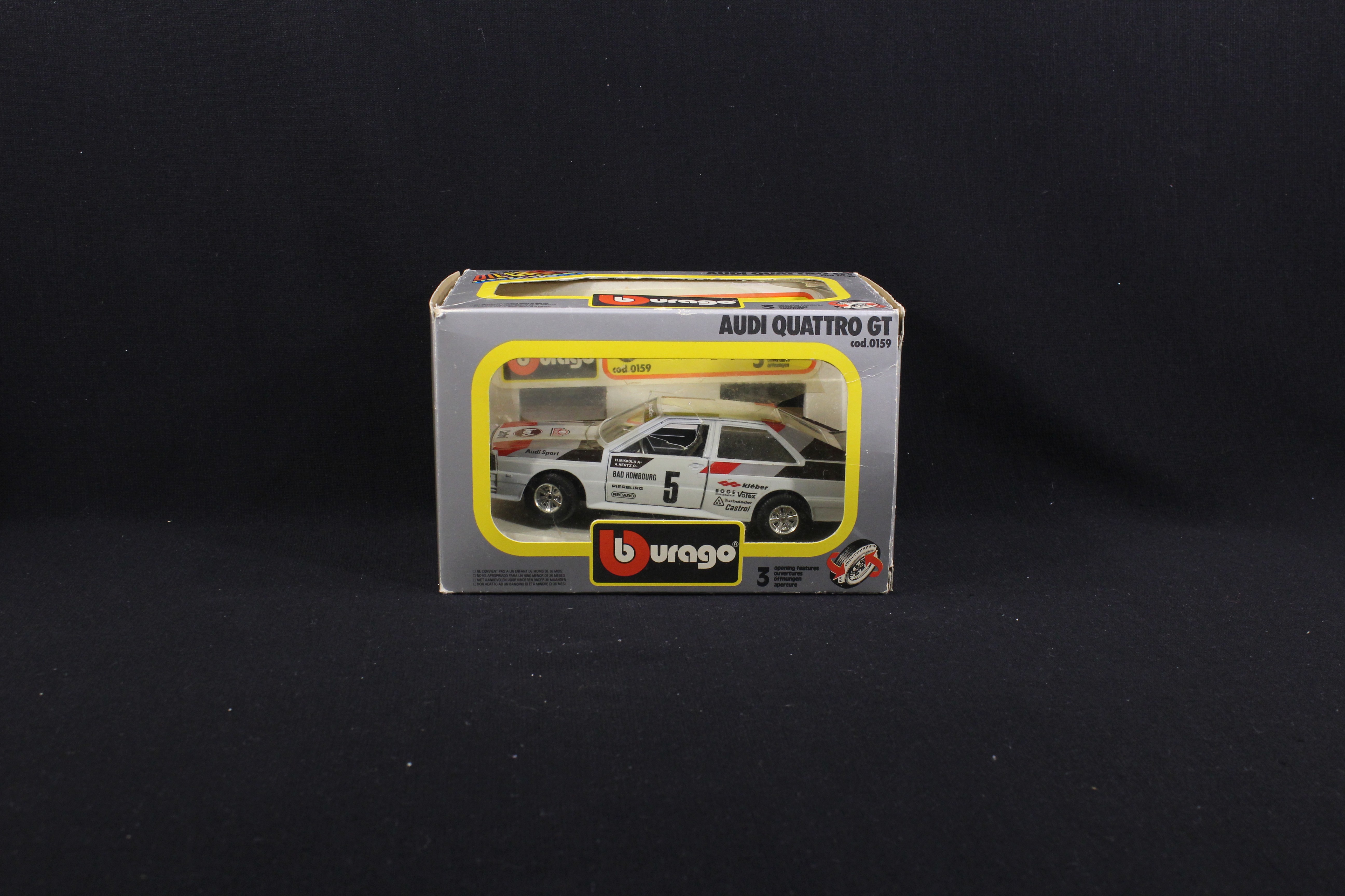 Voiture miniatures Audi / Quattro GT cod. 0159 - Par Burago  - Vue 7 - 