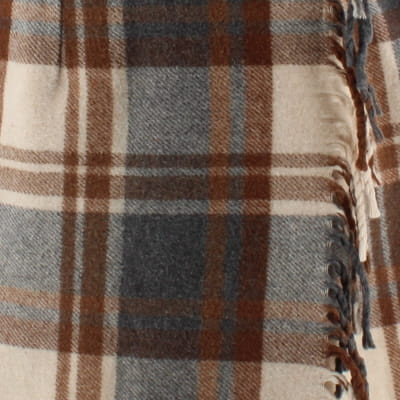 Jupe à carreaux marron et gris - Fille - Taille 12 ans - Photo 2