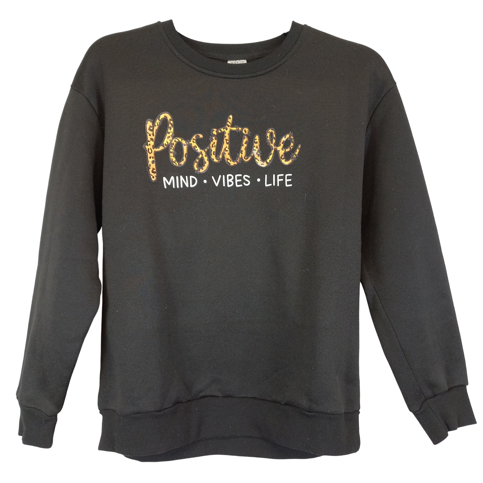 Acheter Sweat noir écritures léopard et blanches TL "Shein" Très bon état - 10,00 € Sweat noir écritures léopard et blanches TL "Shein" Très bon état - reconditionné disponible sur Label Emmaüs