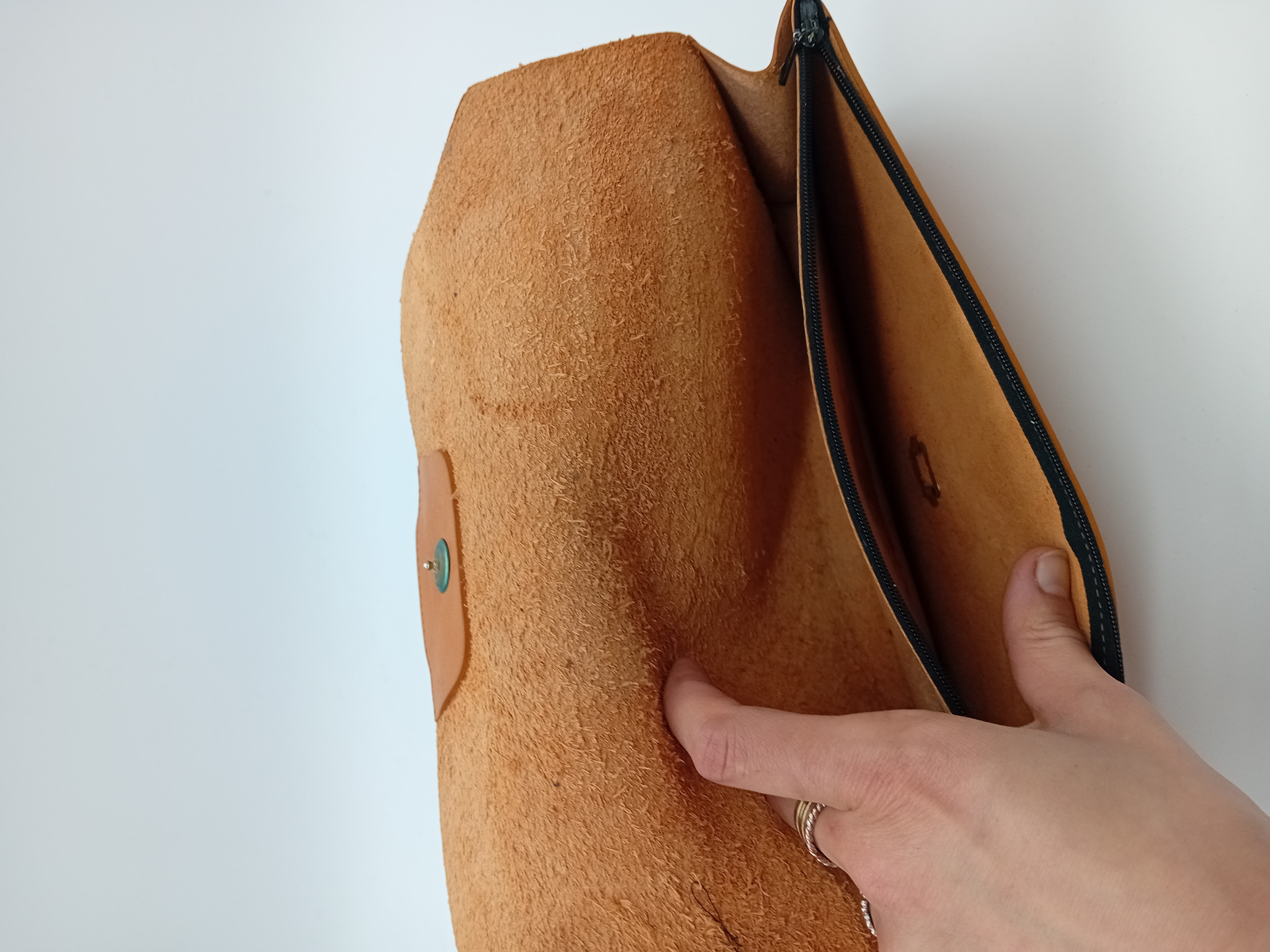 Pochette Portefeuille Celeste En Cuir Camel Taille Unique (T4242) Bon état - Vue 4 - 