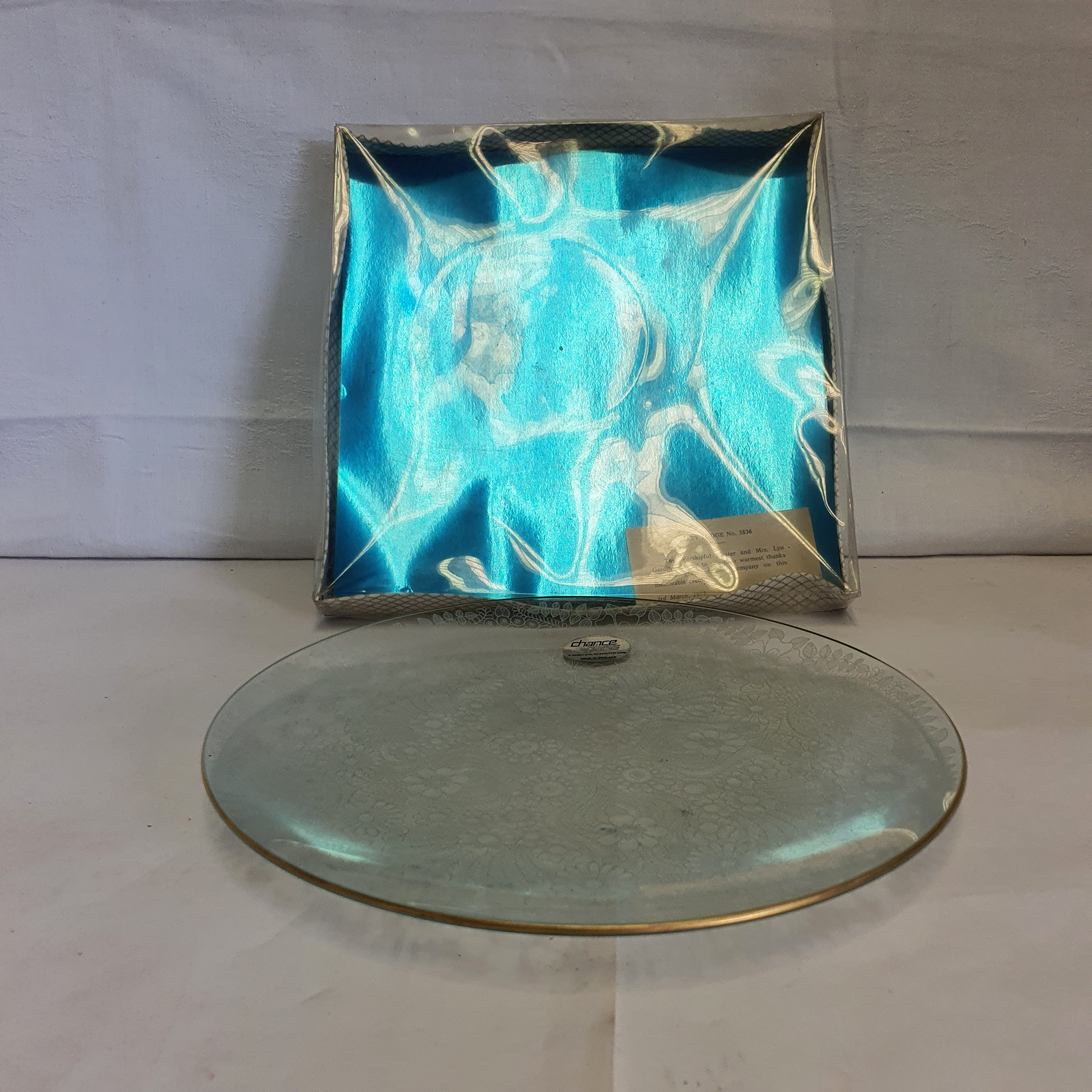 Voir photo 4 de Assiette Décorative Dédicacée - Chance Glass Assiette Décorative Dédicacée - Chance Glass État correct - Vue 4 -