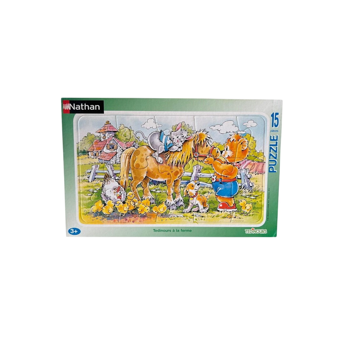 Puzzle cadre - Tedinours à la ferme - 15 pièces  - Photo 0