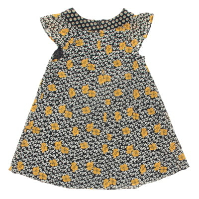 Robe noire imprimée 