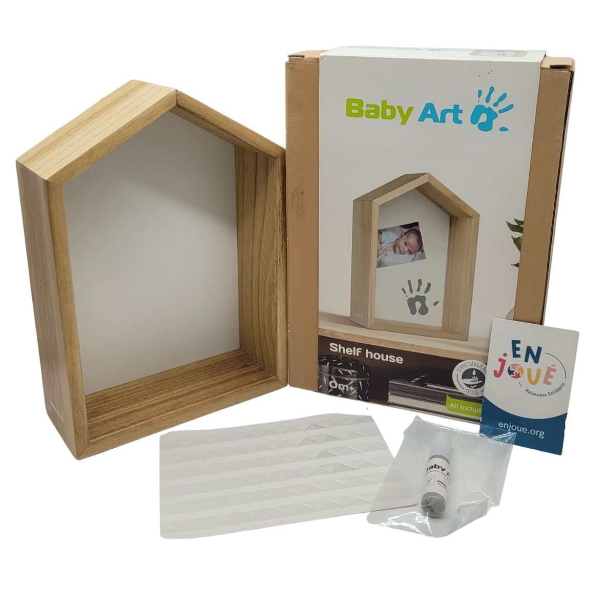 Voir photo 2 de Baby Art - Étagère maison empreinte - Dés la naissance. Baby Art - Étagère maison empreinte - Dés la naissance. Bon état - Vue 2 -