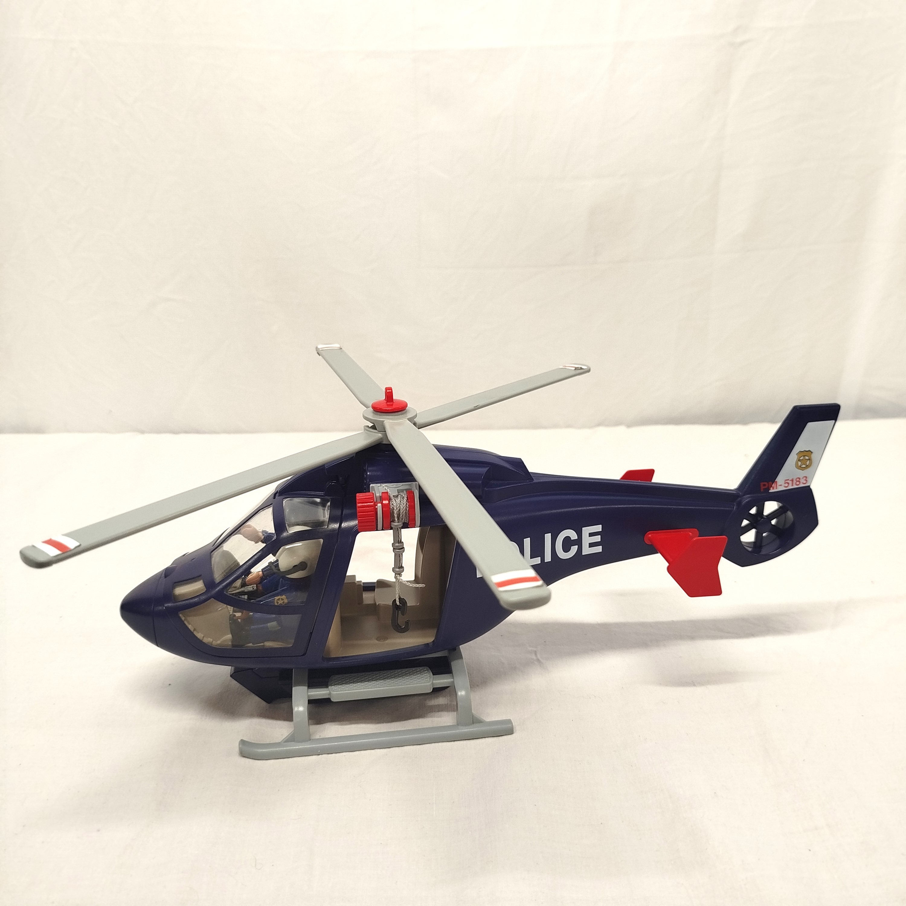 Playmobil - 5183 - Jeu de Construction - Hélicoptère de Police avec Projecteur Bon état - Vue 2 - 
