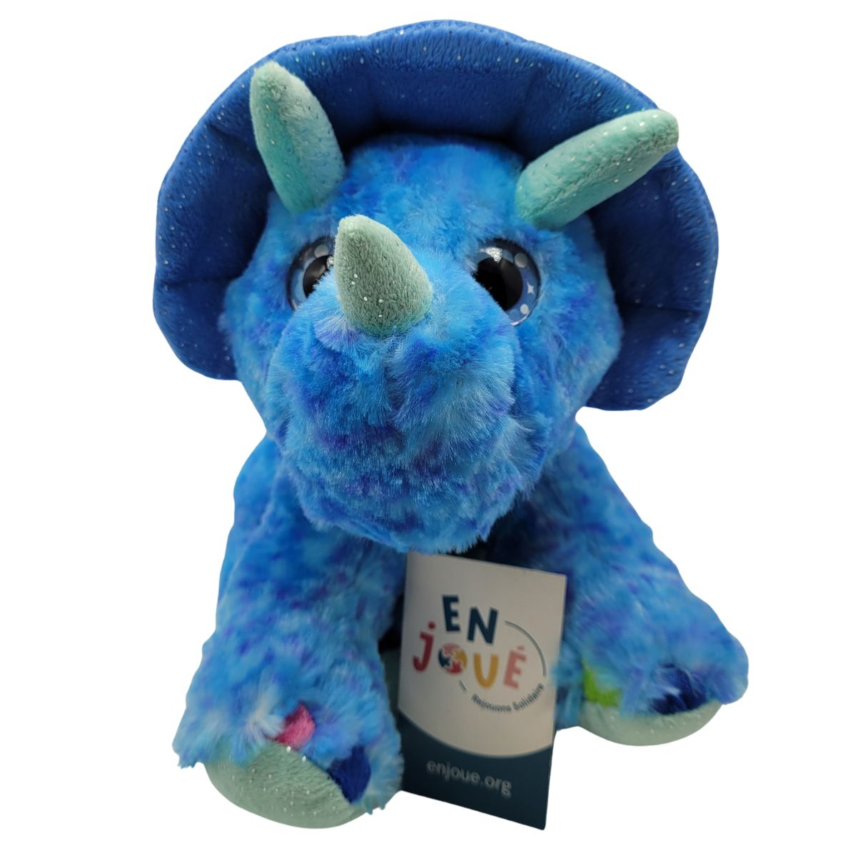 Voir photo 2 de Peluche - Tricératops dinosaure bleu - 30 cm - Dès 2 ans. Peluche - Tricératops dinosaure bleu - 30 cm - Dès 2 ans. Bon état - Vue 2 -