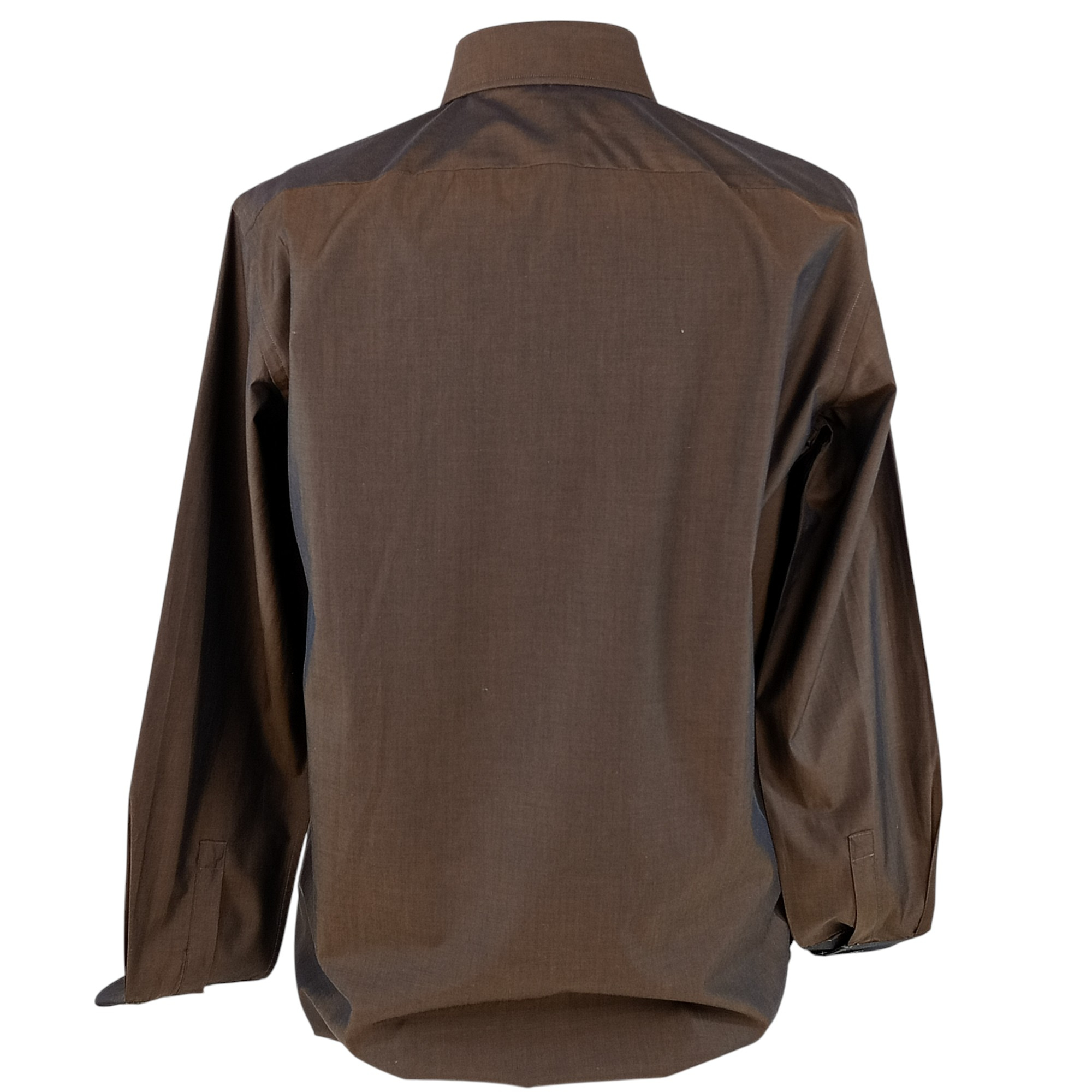 Voir photo 2 de Chemise homme - marque Hugo Boss - manches longues - couleur marron/reflet violet - taille 39 Chemise homme - marque Hugo Boss - manches longues - couleur marron/reflet violet - taille 39 - Vue 2 -
