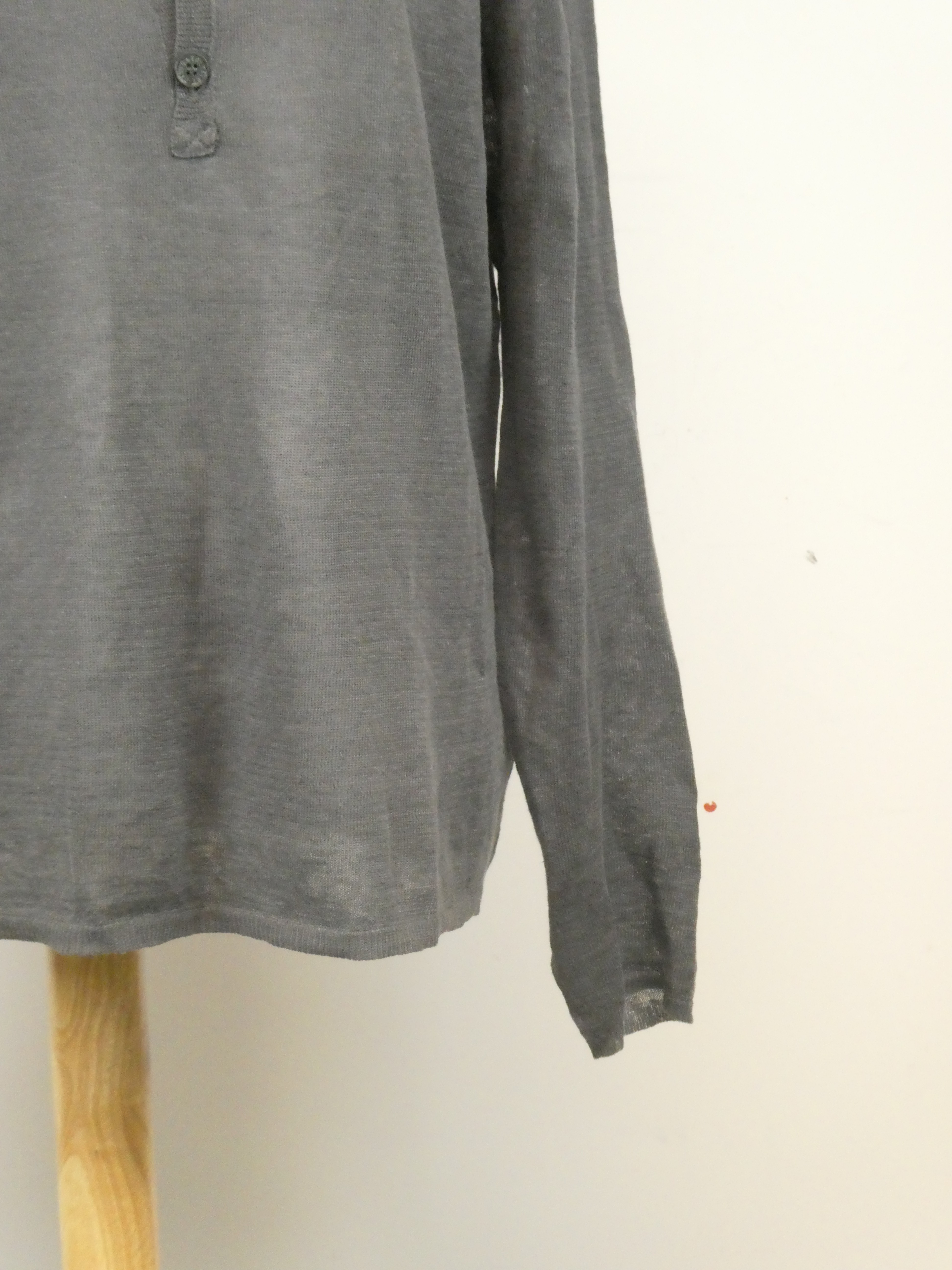 Zadig & Voltaire pull fin boutonné manches longues en lin - Taille S - Photo 6