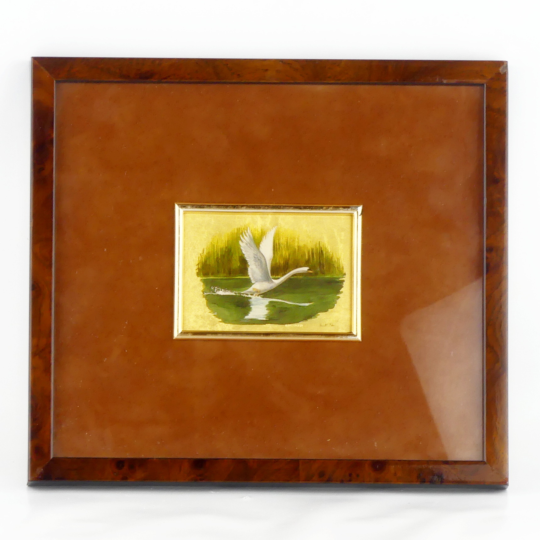 Tableau Bussy Sur Feuille D'or 23 KT