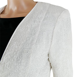 Veste écrue à sequins - Femme - H&M - Taille 44 - Très bon état - Photo 5