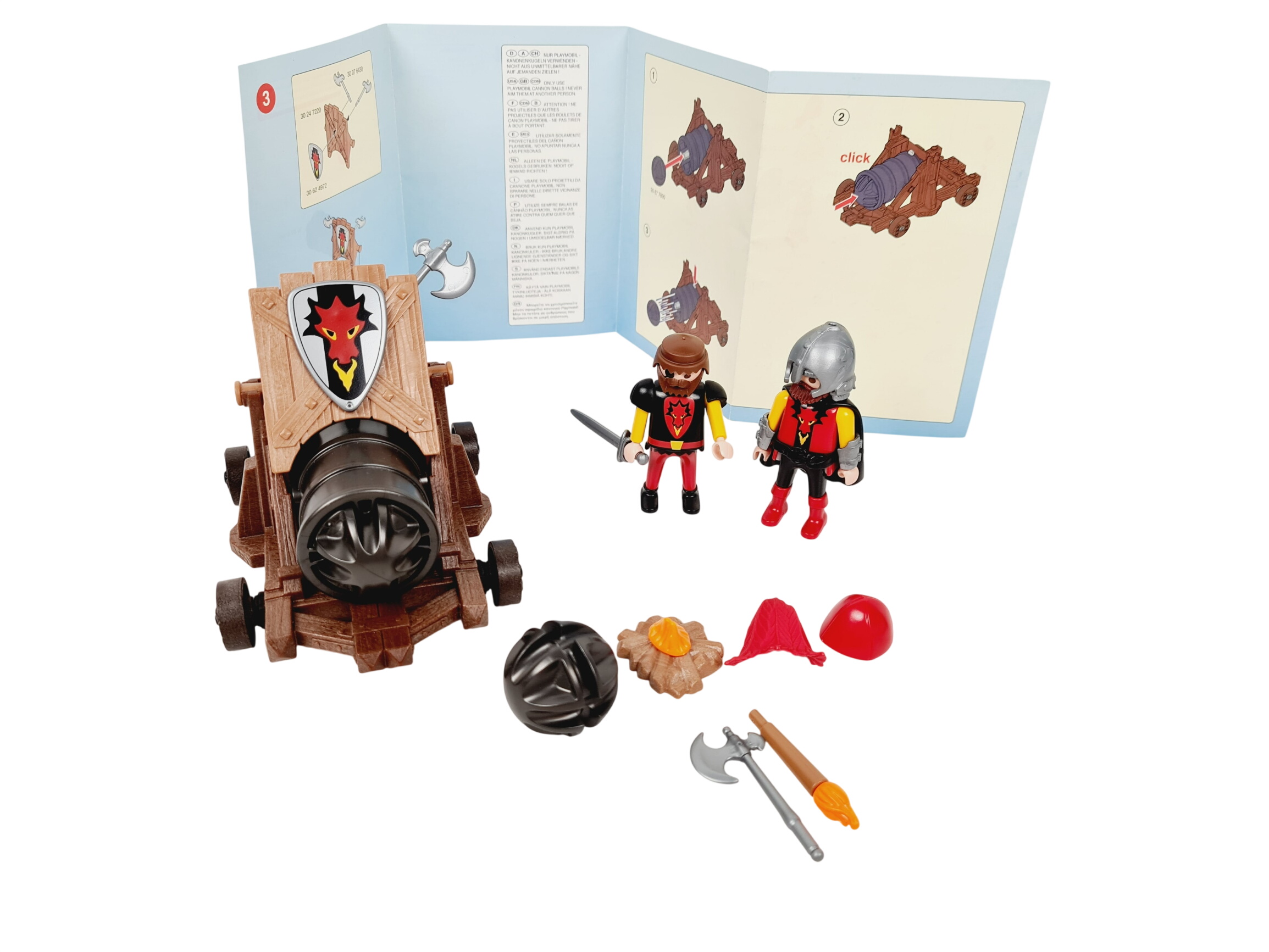 Playmobil - Playmobil Chevaliers et gros canon 3320 - 4 ans +  -  reconditionné disponible sur Label Emmaüs