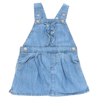 Robe bleue à bretelles - Fille - DP AM - Taille 12 Mois - Photo 0