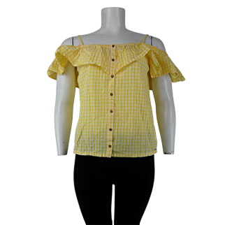 Chemisier  carreaux et blanc - taille 46 - creeks - Modalova