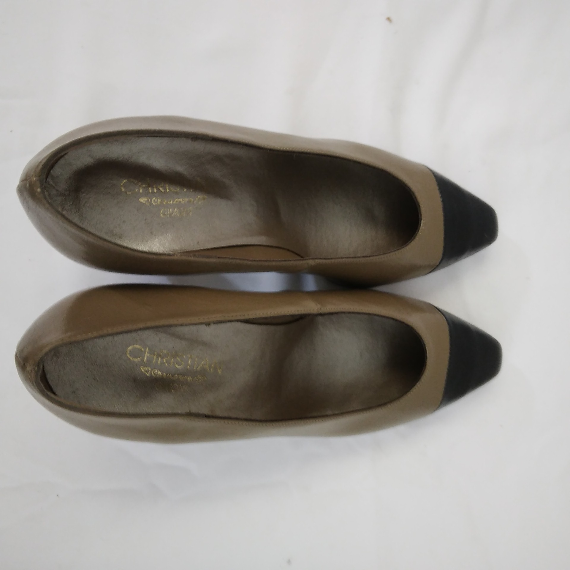 Escarpin marron pointe noire, Christian chaussures - 40  - Vue 3 - 