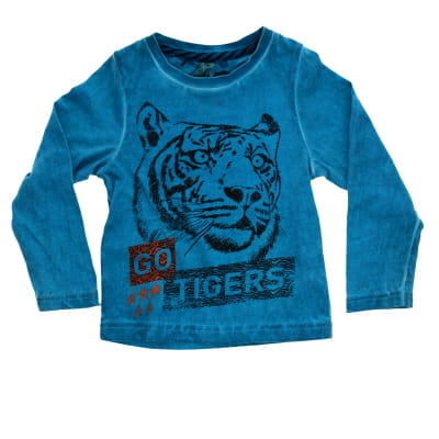T-shirt bleu imprimé tigre - garçon - Orchestra - taille 2 ans - Photo 0