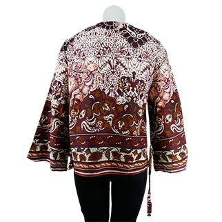 Blouse rouge foncé à fleurs - femme - Blancheporte - taille 48 - Photo 1