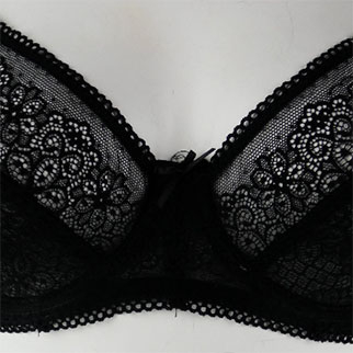 Soutien gorge bleu en dentelle ajourée avec armatures - Femme - In Extenso - Taille 100C - Photo 2