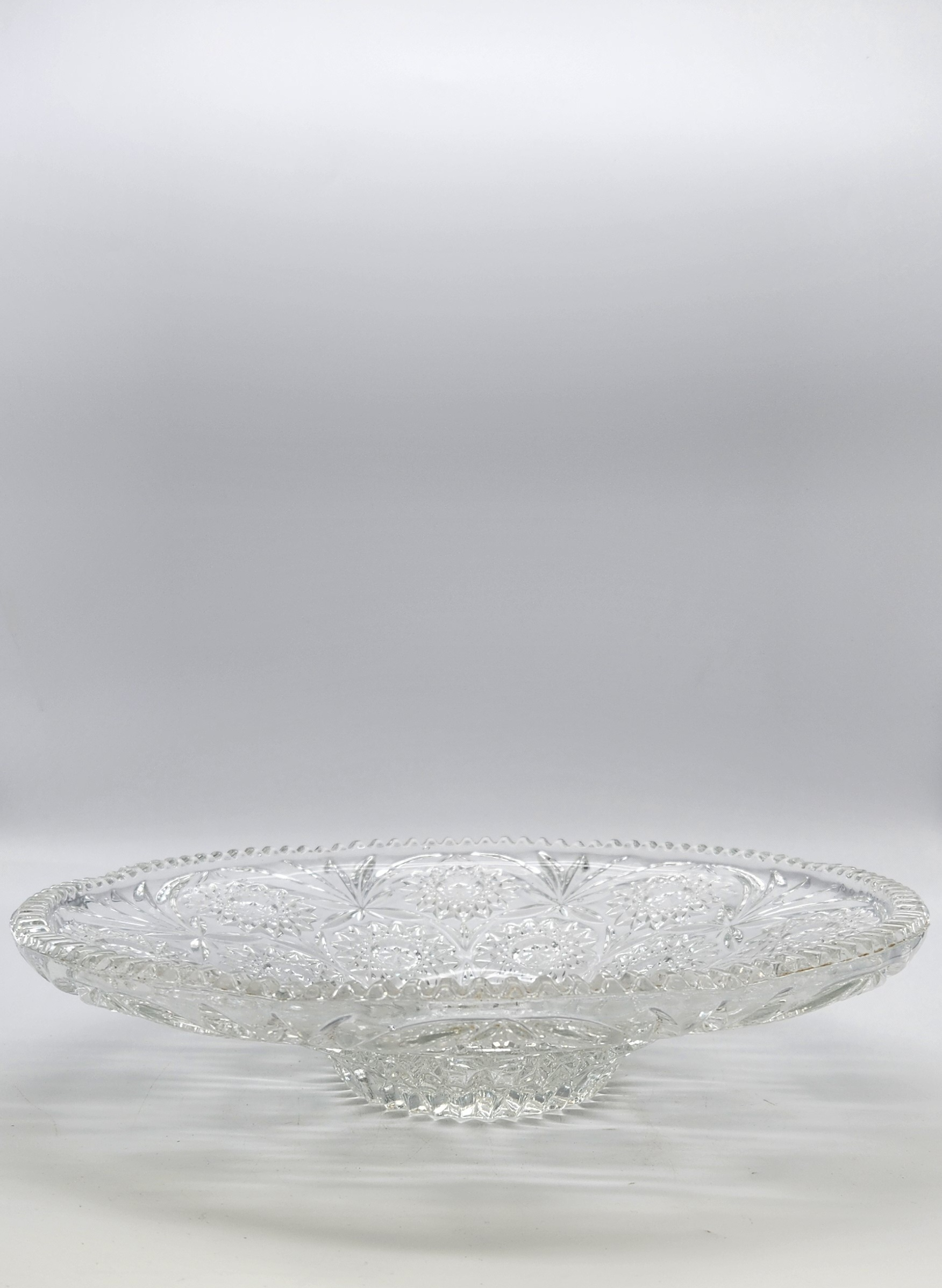 Voir photo 3 de Grande coupe à fruits en verre cristallin rétro Grande coupe à fruits en verre cristallin rétro Très bon état - Vue 3 -