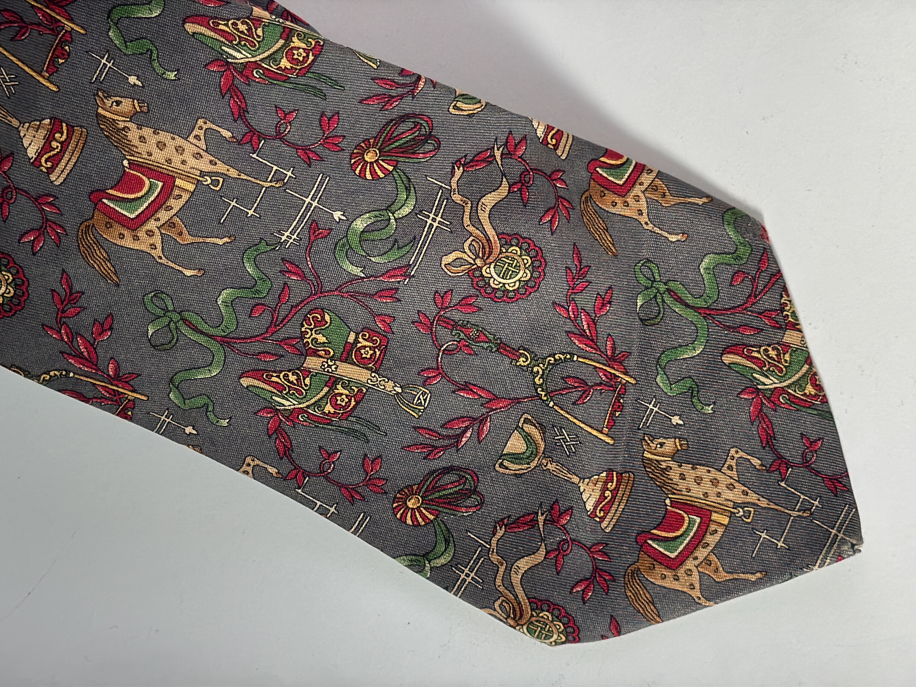 Cravate Salvatore ferragamo motif équestre 🐴 - Photo 0