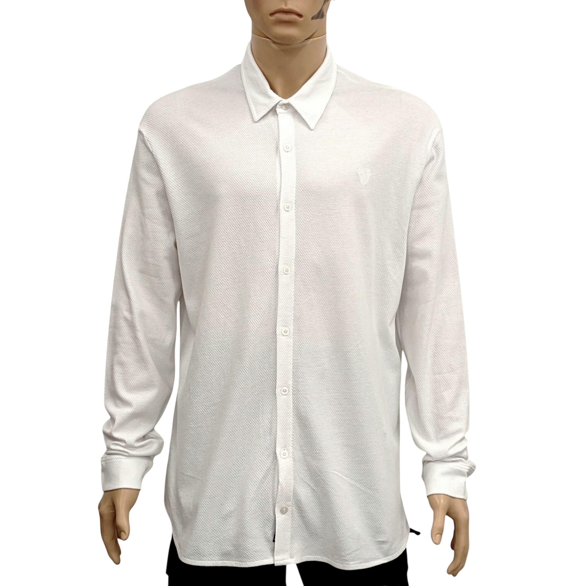 Chemise Izac T XL en maille piqué de coton blanc - Photo 0