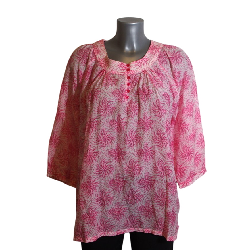 🌸 Blouse Armor Lux - 48 - Rose & Blanche – Élégance Légère 🌸 - Photo 0