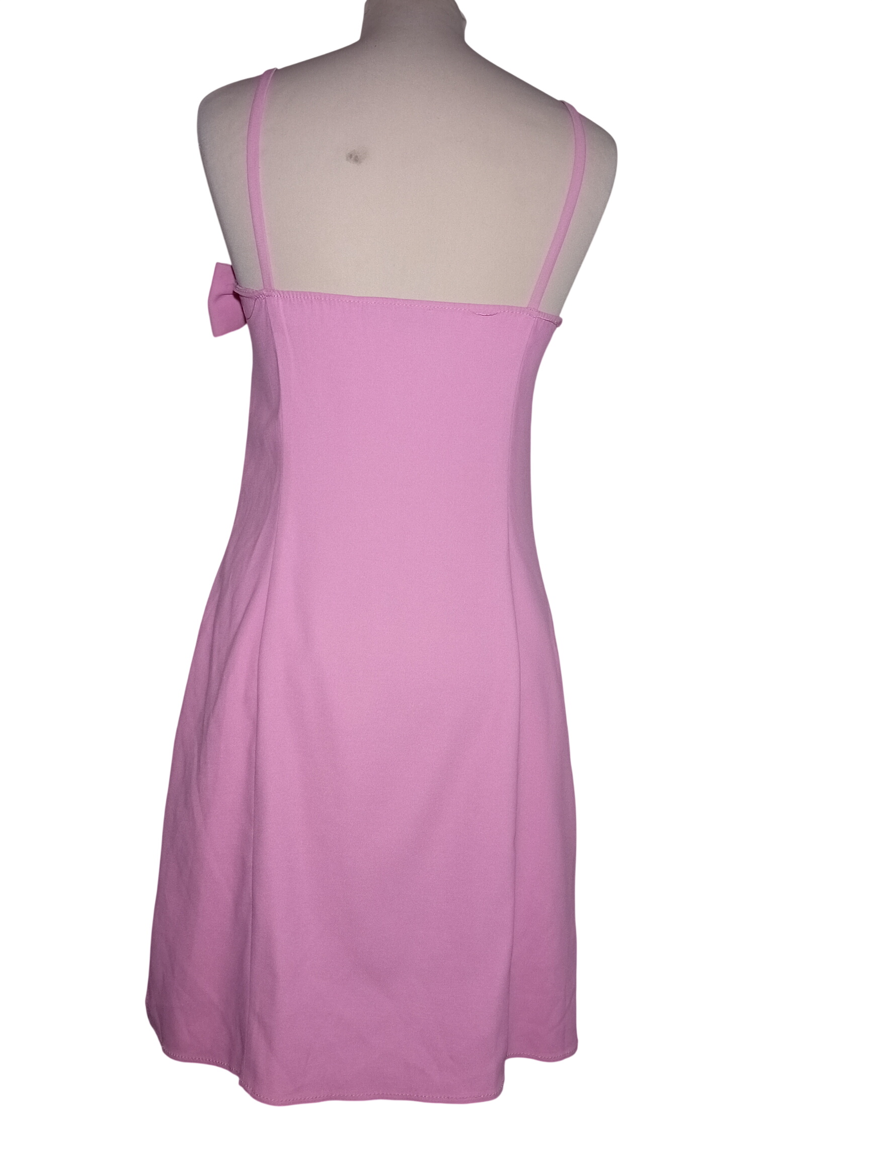 Voir photo 2 de Robe Courte Bandeau Rose Pâle Carla G. Bretelles Fines M (V3466) Robe Courte Bandeau Rose Pâle Carla G. Bretelles Fines M (V3466) - Vue 2 -