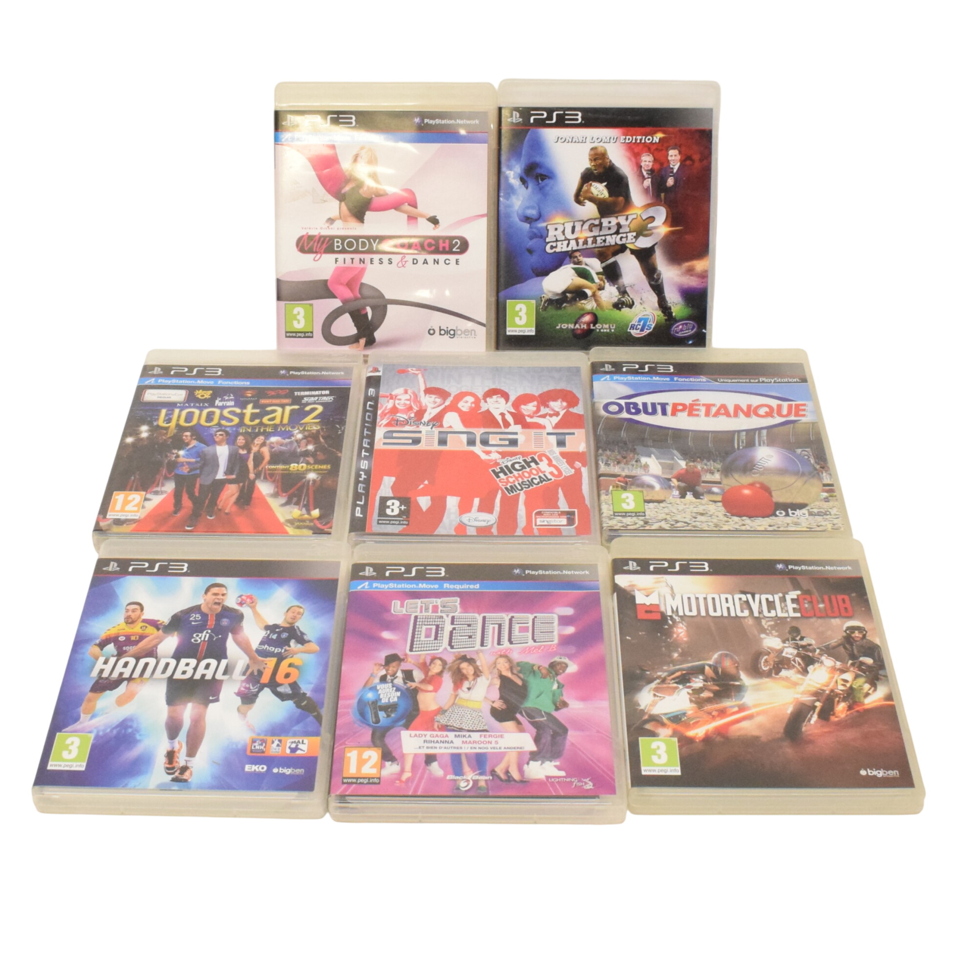 Lot de huit jeux pour console Sony Playstation 3 Bon état -  reconditionné disponible sur Label Emmaüs