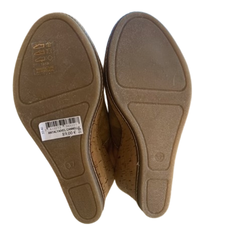 Chaussures compensées marron et liège - San Marina - Pointure 37 - Comme neuf - Photo 3