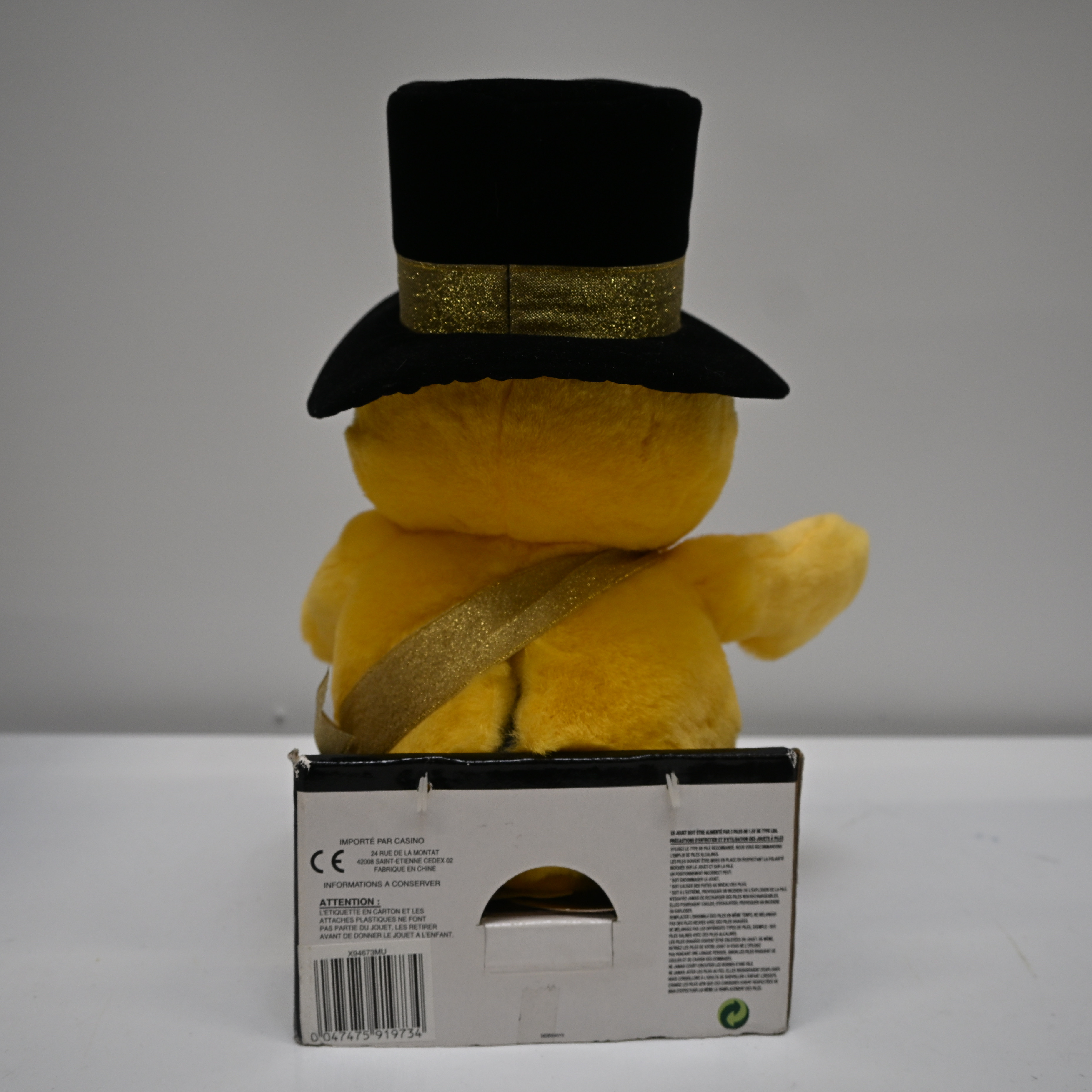 PELUCHE JAUNE "bonne année 2000" Bon état - Vue 3 - 