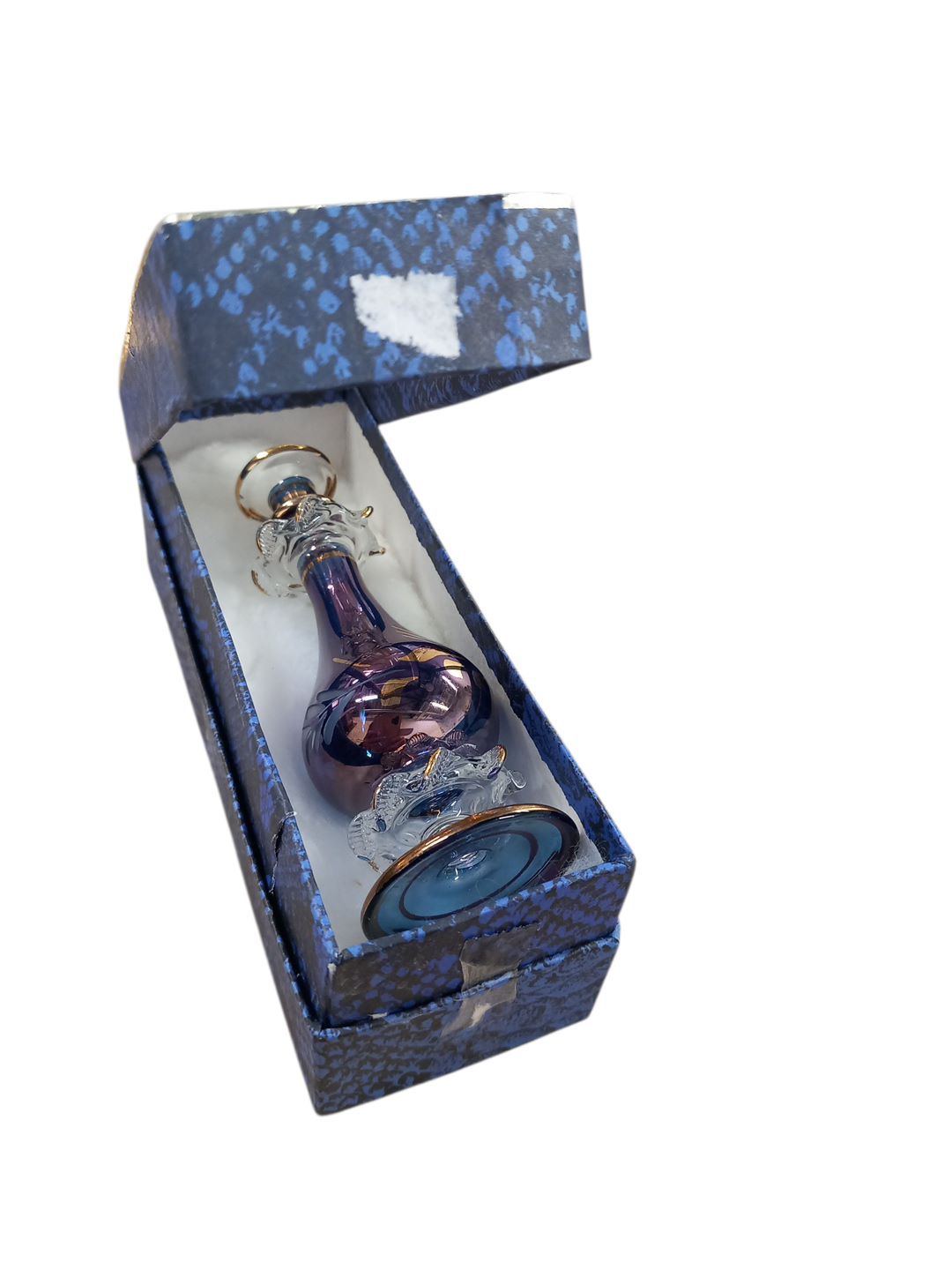 Flacon de parfum oriental soufflé à la bouche. Bon état - Vue 2 - 