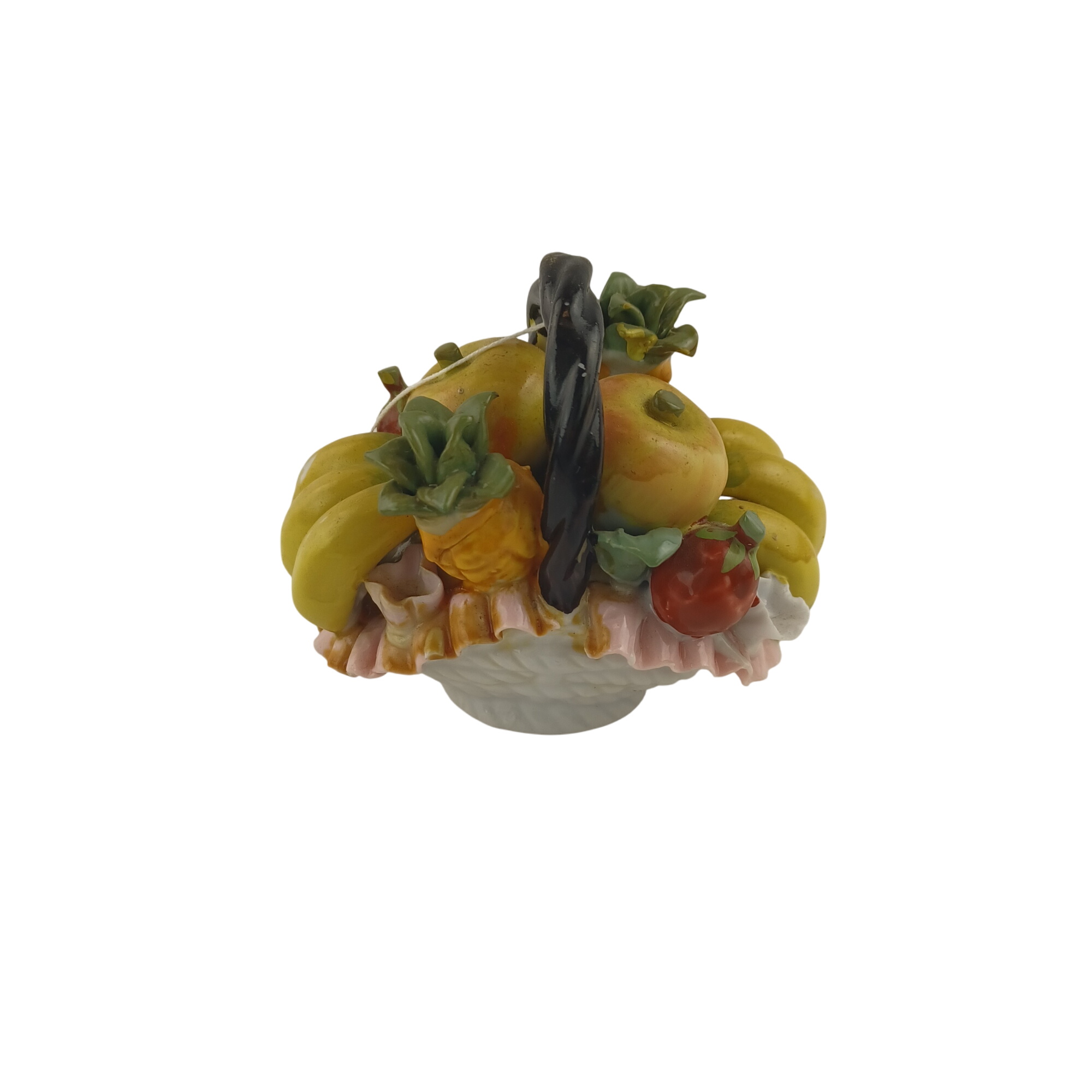 Capodimonte miniature, panier à fruits de 8cm Très bon état -  reconditionné disponible sur Label Emmaüs