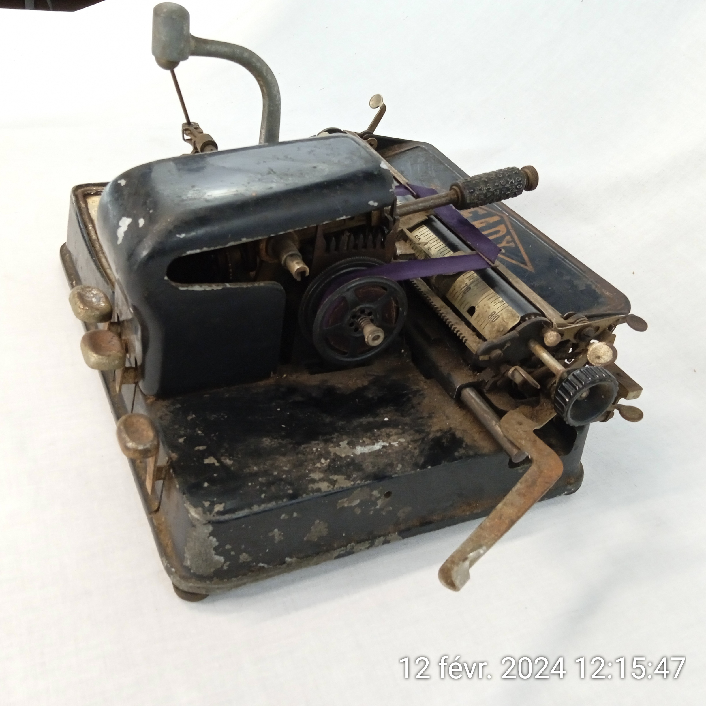 Très Rare Machine à écrire à index Heady TYPEWRITER 1934 État correct - Vue 6 - 