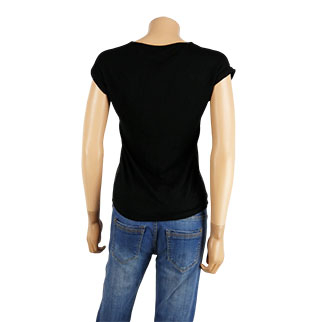 T-shirt noir à paillettes - Femme - In Extenso - Taille XS - Photo 1