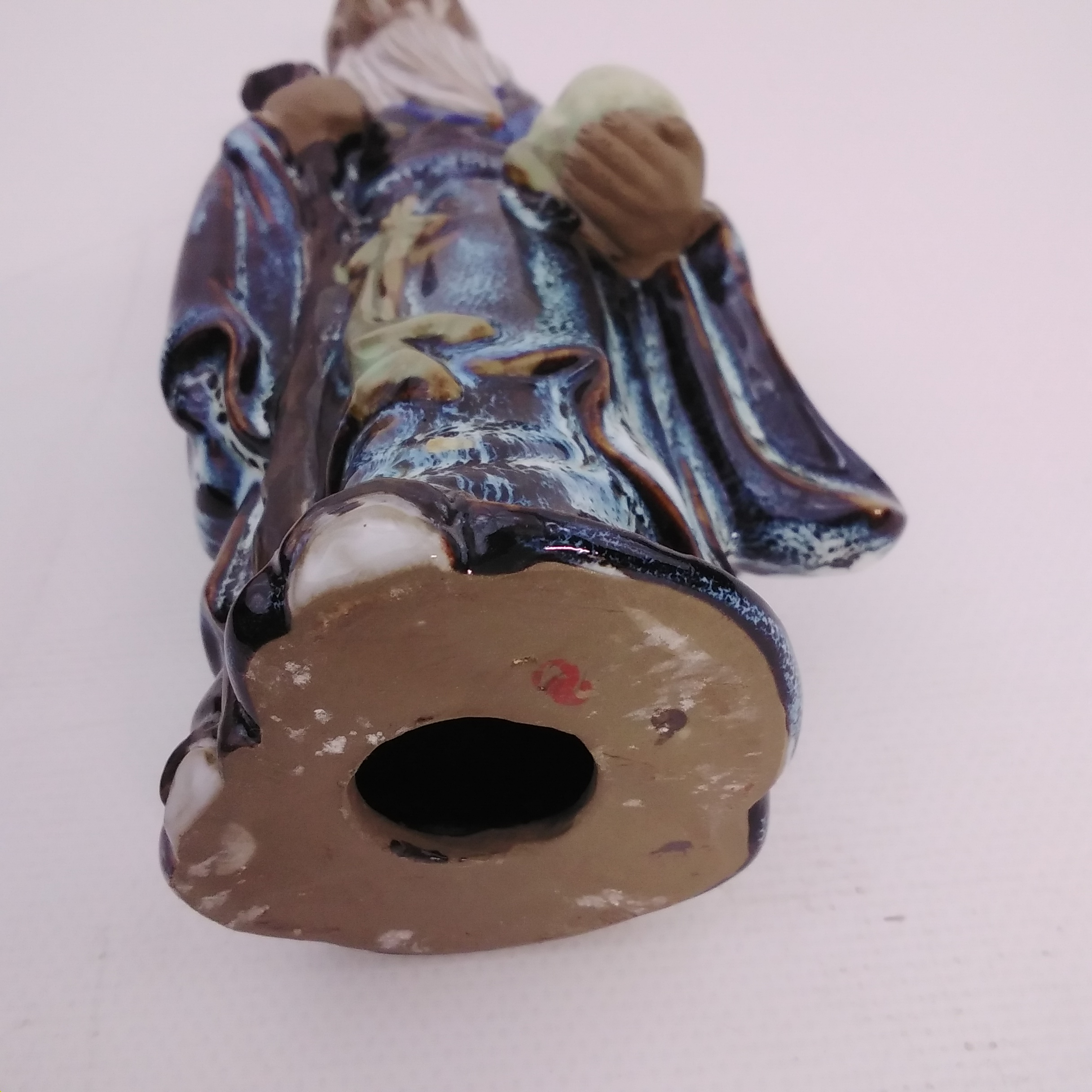 Statuette mage chinois en terre cuite - Photo 2