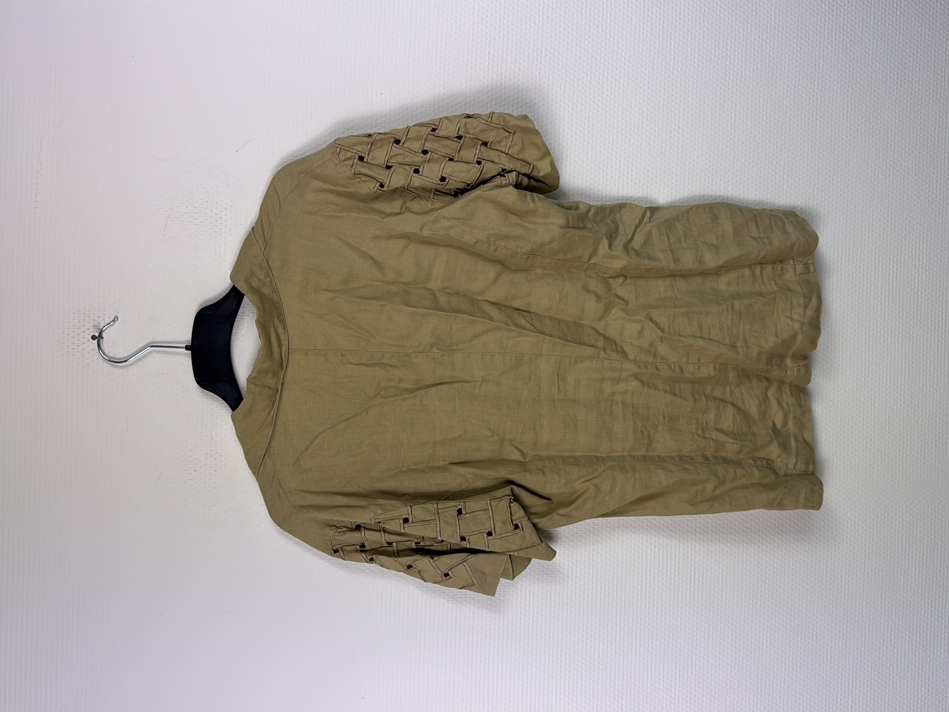 Veste en lin beige tressée Bernd berger L 🌿 - Photo 4