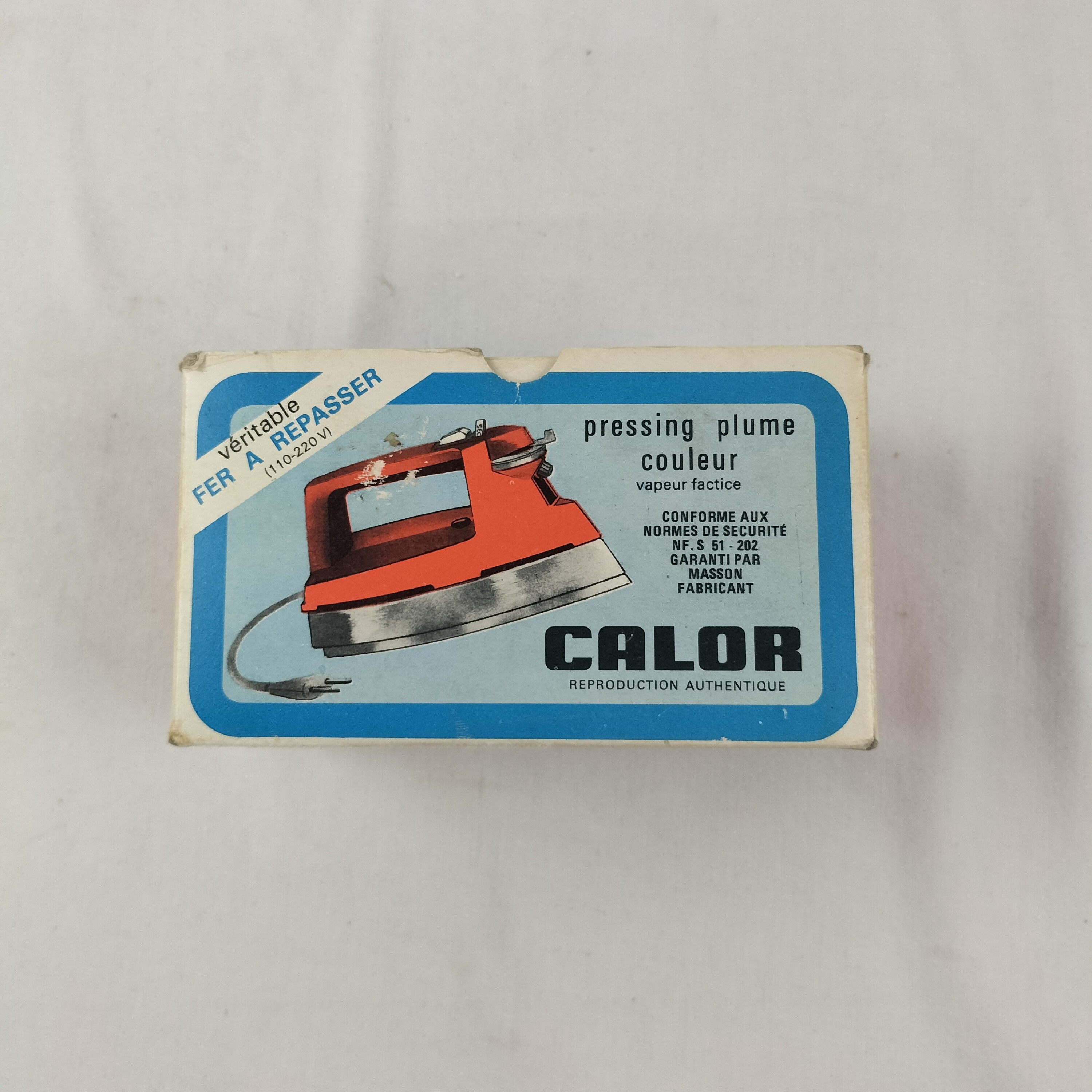 Véritable fer à repasser CALOR authentique "pressing plume couleur " marque JOLUX jouet (vintage) Bon état - Vue 10 - 