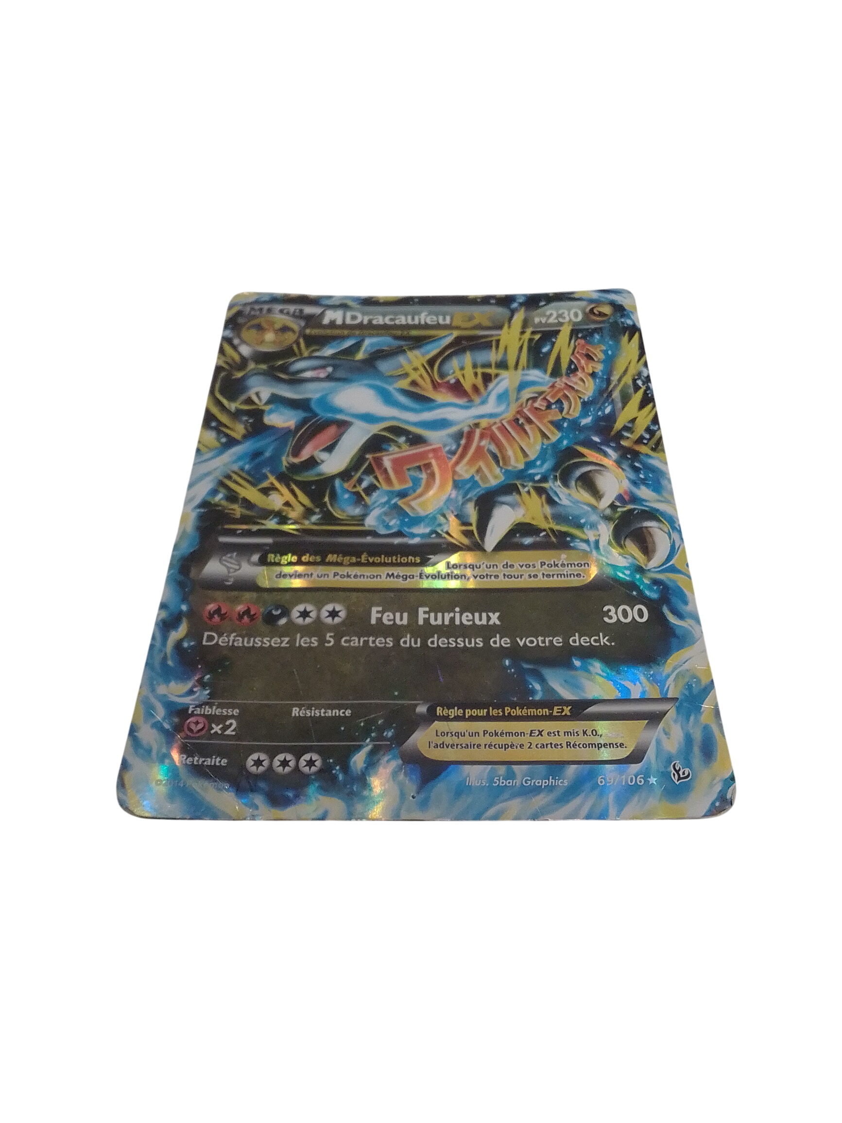 Carte pokémon Méga dracaufeu EX 69/106 XY Etincelles État correct -  reconditionné disponible sur Label Emmaüs