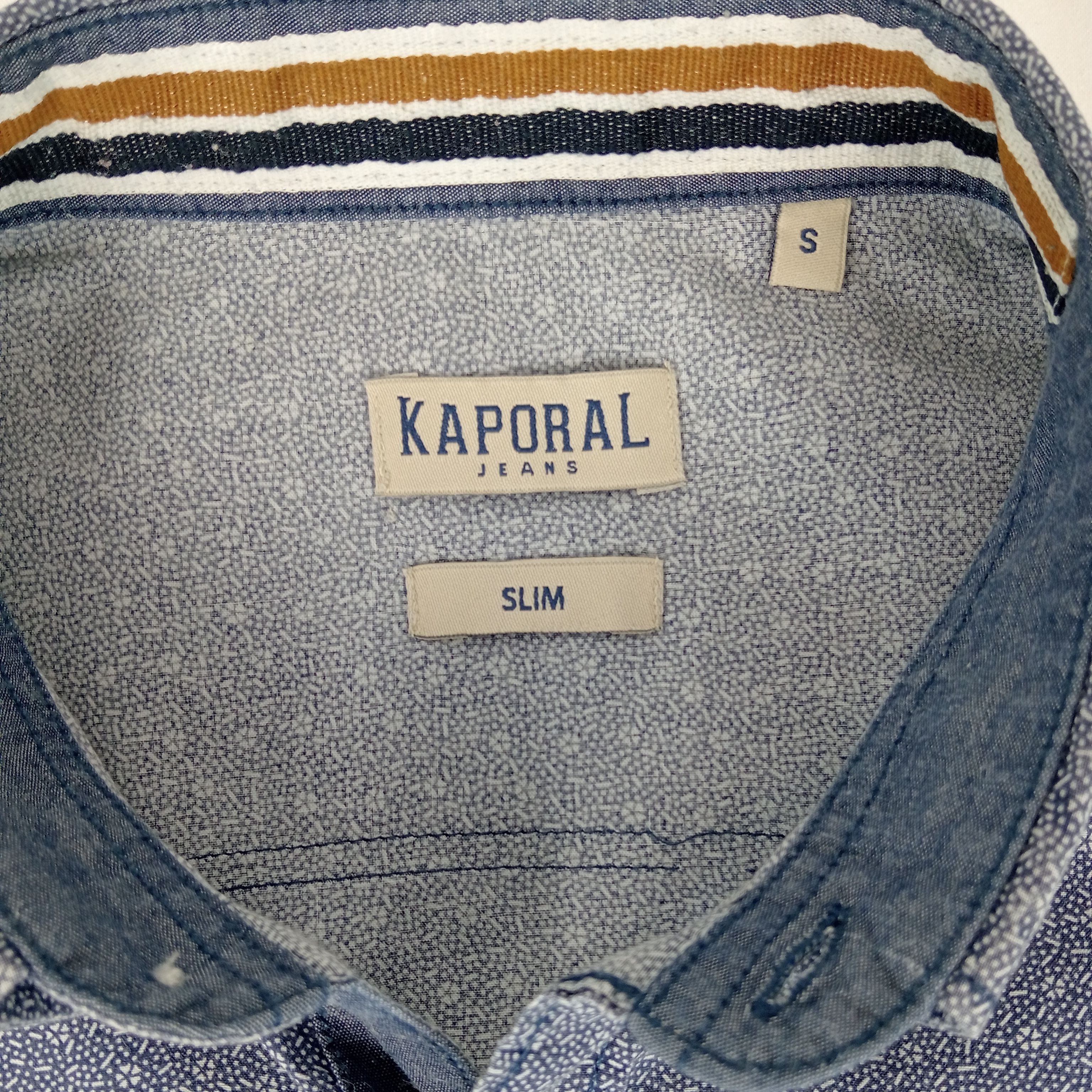 Chemise - homme - marque Kaporal - manches longues - couleur bleu - taille S (38) Très bon état - Vue 7 - 