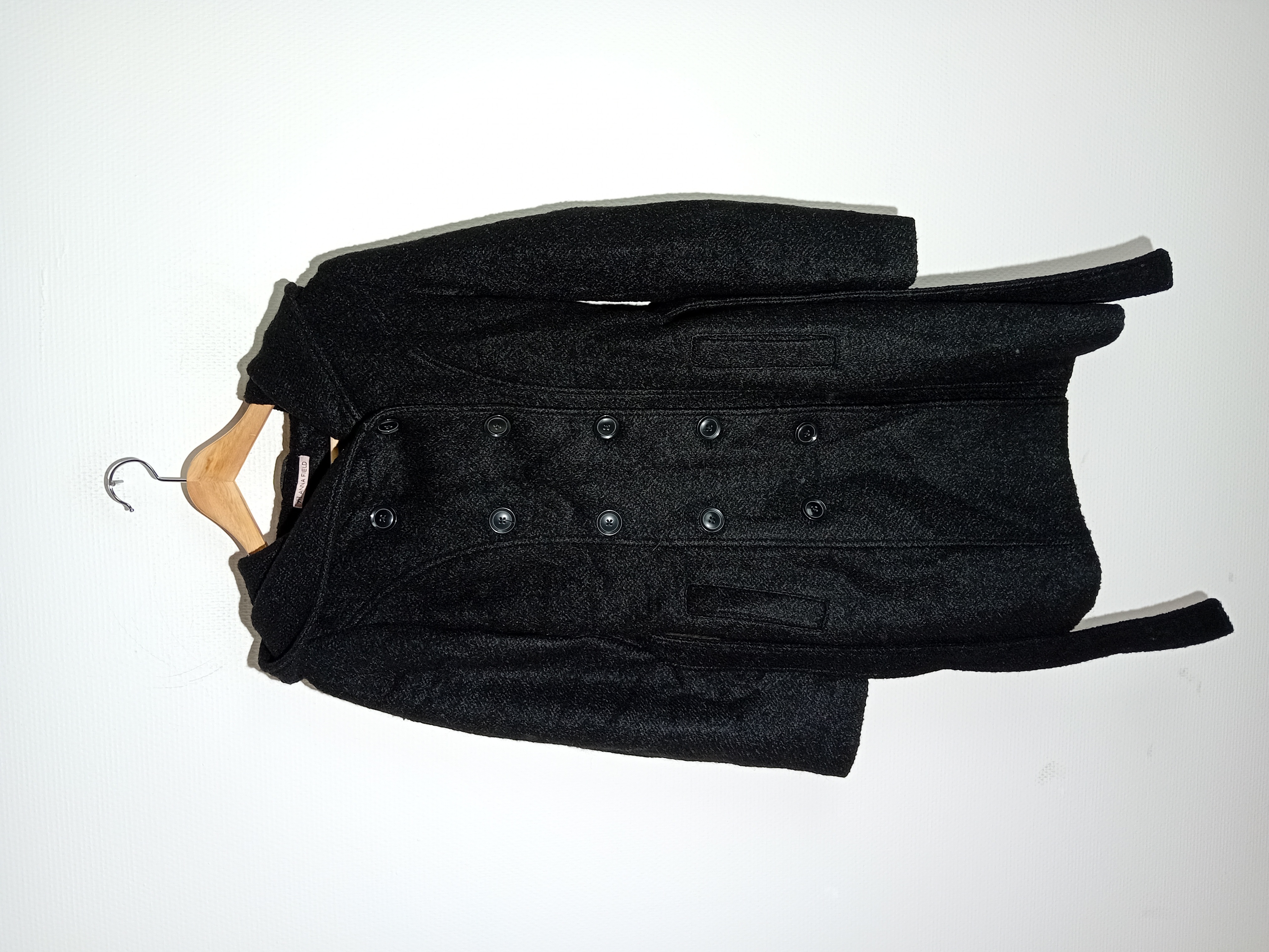 Manteau Noir Anna Field À Capuche Ceinturé S 36 (T3691) Très bon état - Vue 7 - 