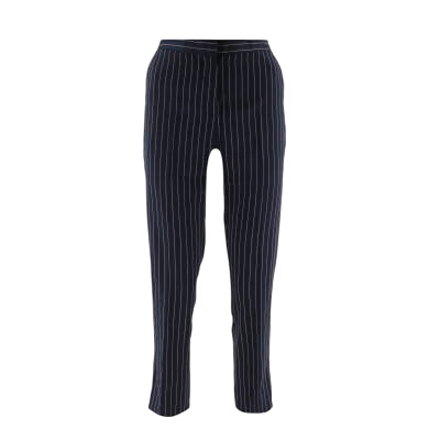 Pantalon bleu foncé à rayures blanches - femme - taille XL - Photo 0