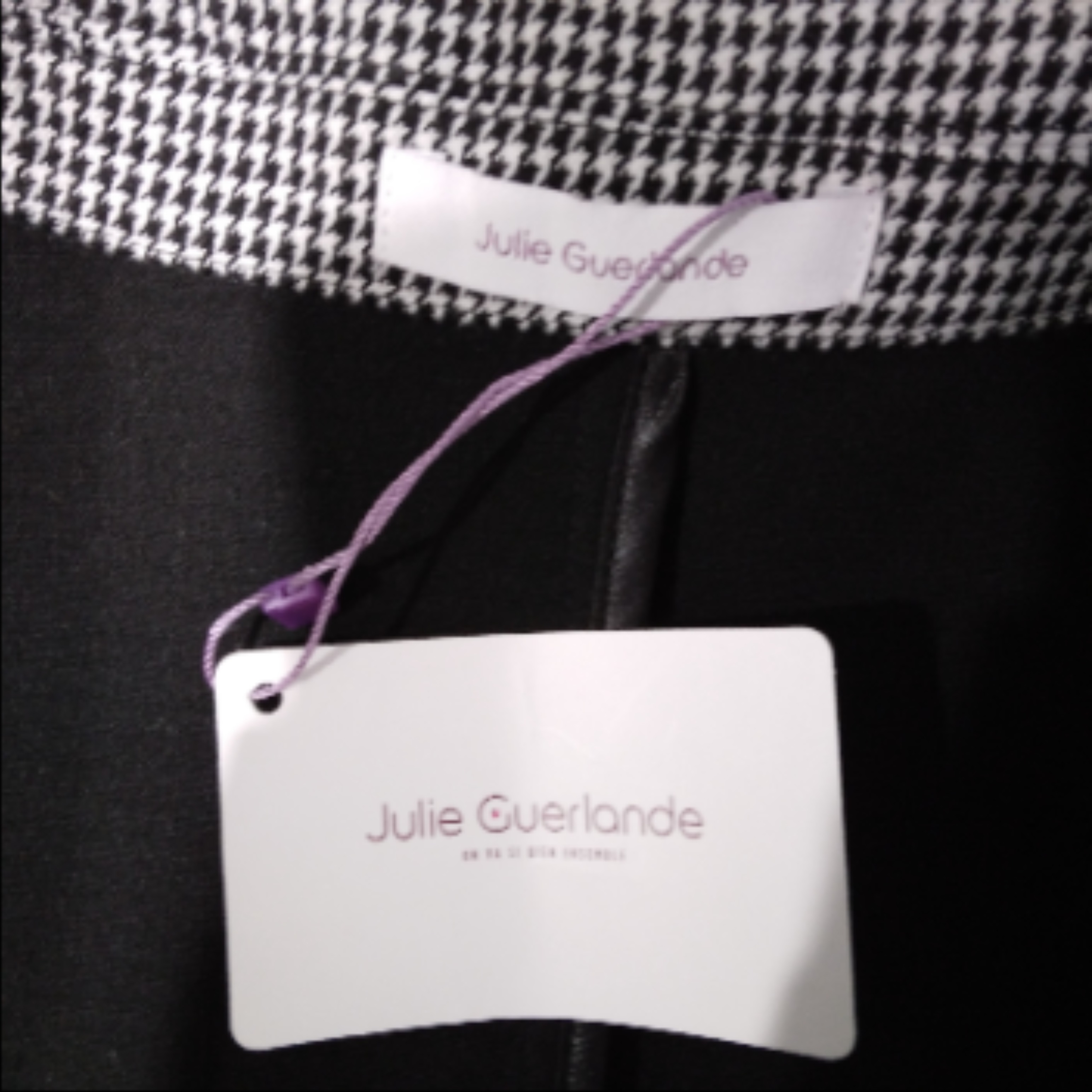 Voir photo 6 de Veste motif pied-de-poule, Julie Guerlande - 42 Veste motif pied-de-poule, Julie Guerlande - 42 Très bon état - Vue 6 -