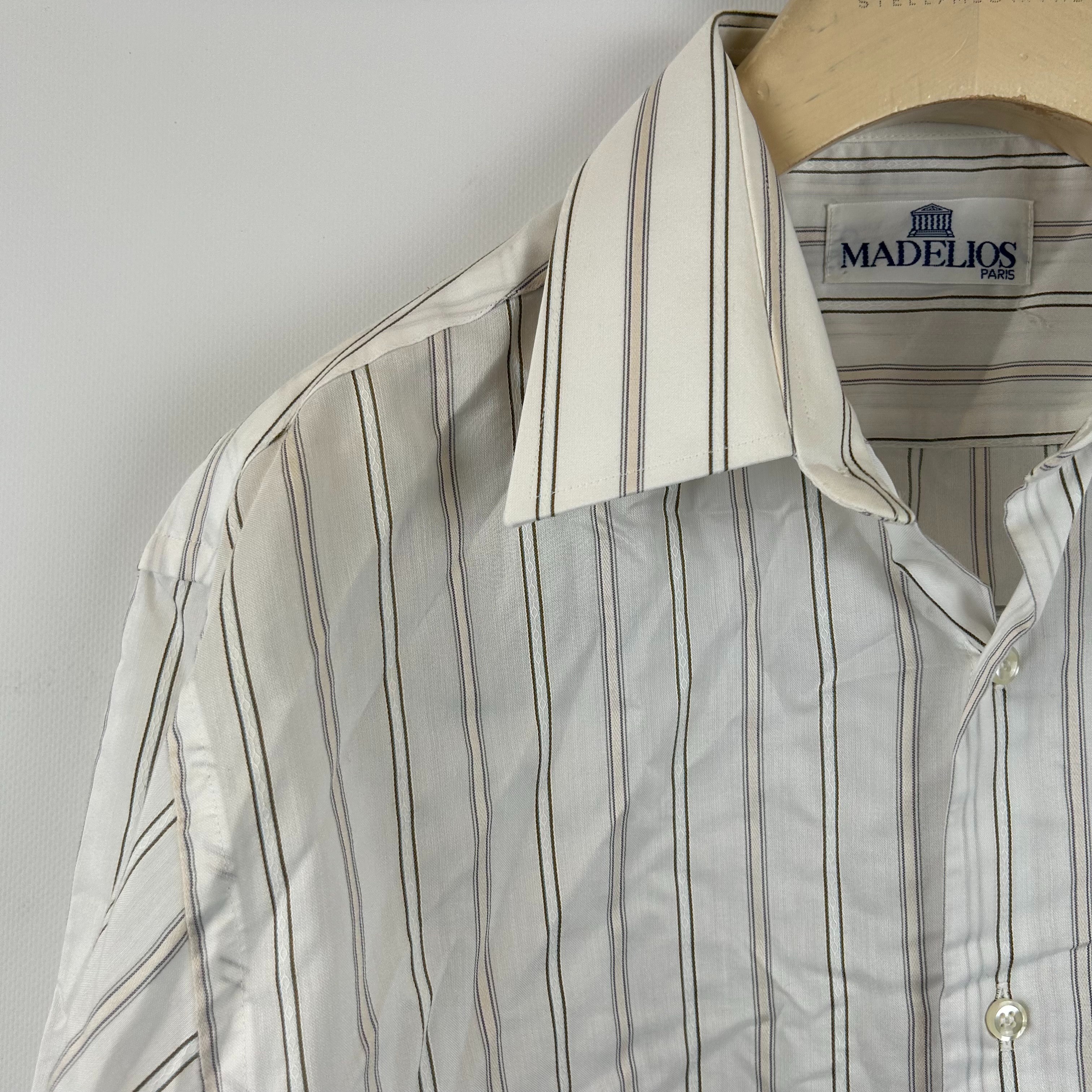 Madelios Paris - Chemise vintage à rayures verticale - Taille 48 - Photo 1