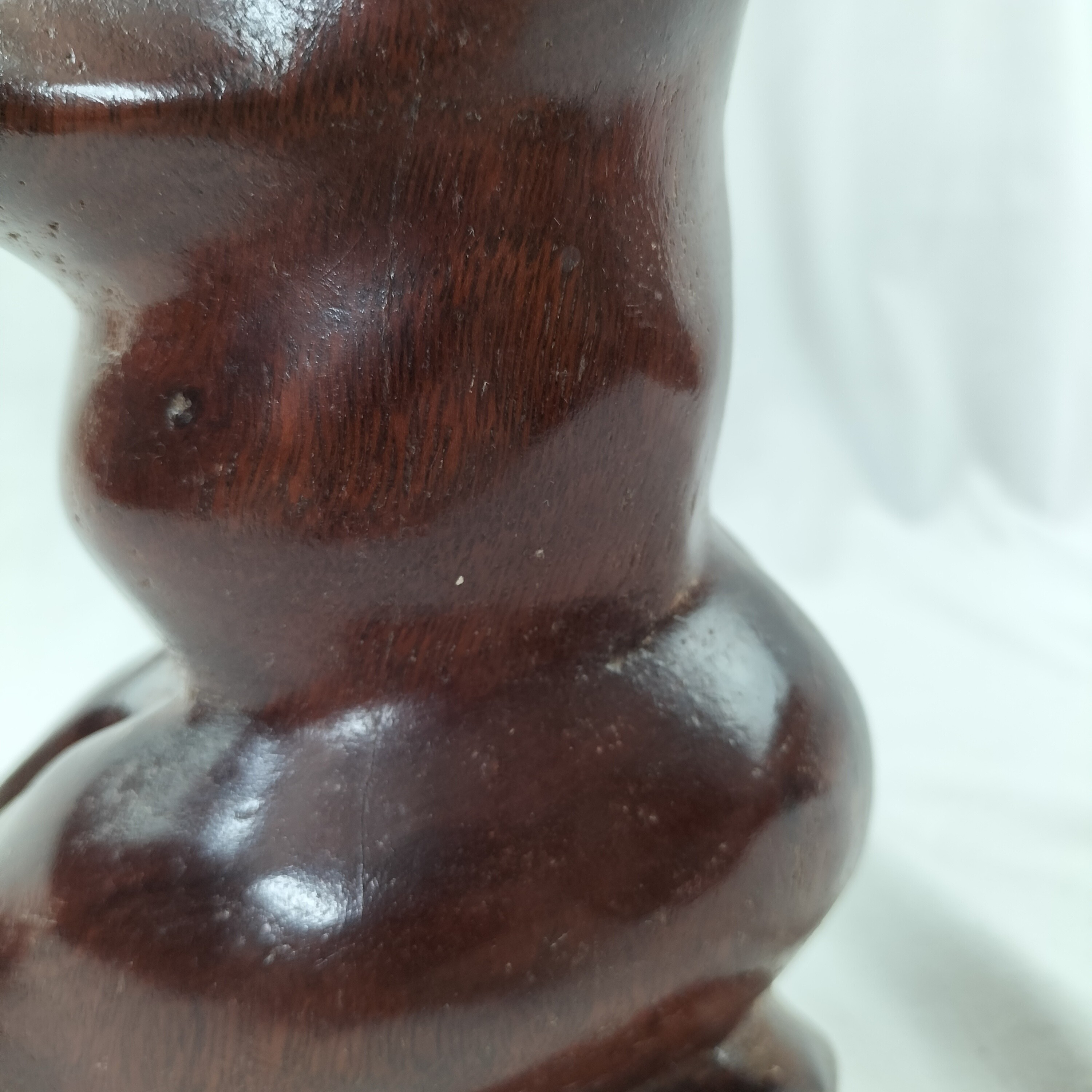 Statue de femme en bois massif ablutions - Photo 7