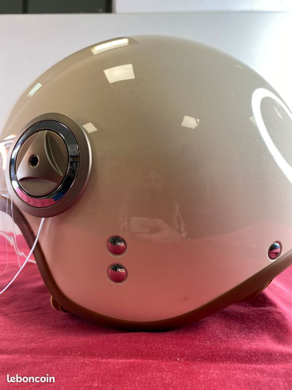 Casque semi ouvert Scooter /Vespa - Look Vintage - Neuf T.L Comme neuf - Vue 3 - 