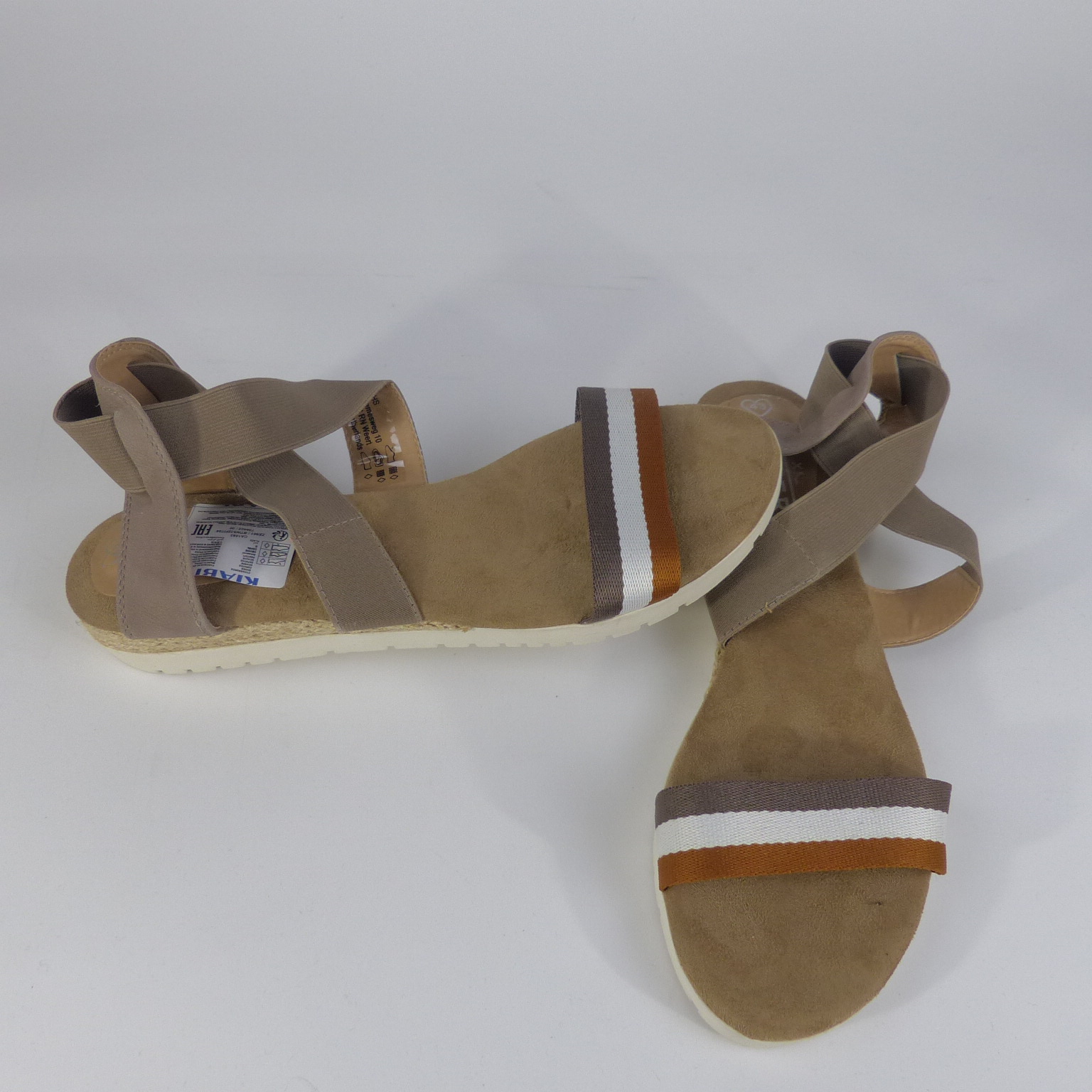 sandales élastiques- taupe- Fifters - Taille 43-état neuf  - Photo 0