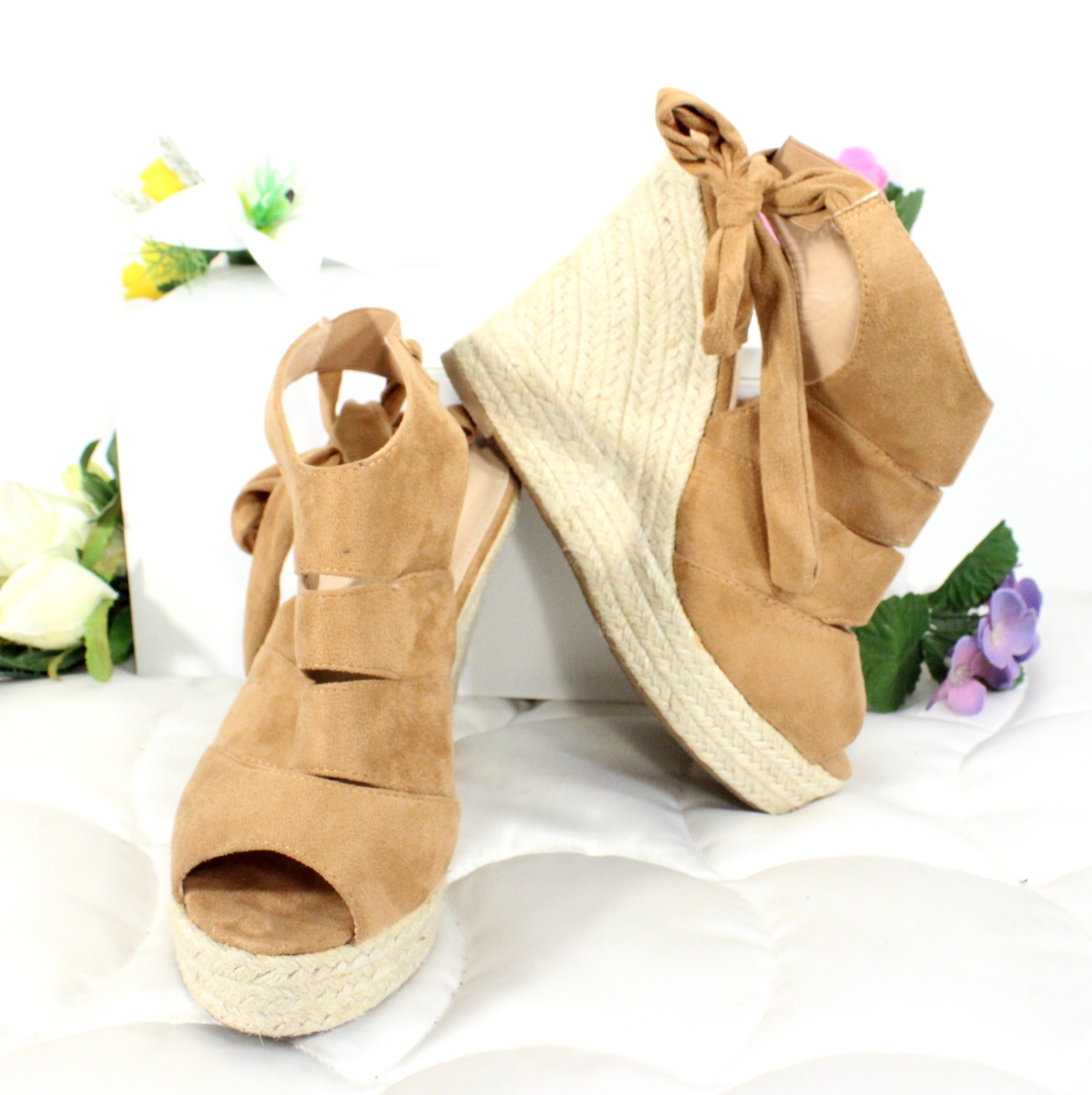Chaussure Compensée Camel & Ecru Pointure 39 - Photo 3